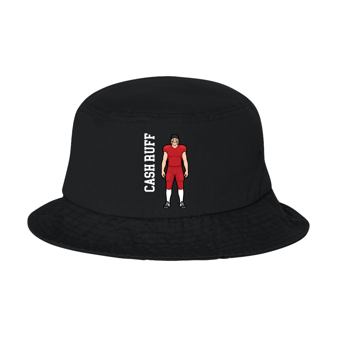 Bucket Cap — Name Vertical in Black