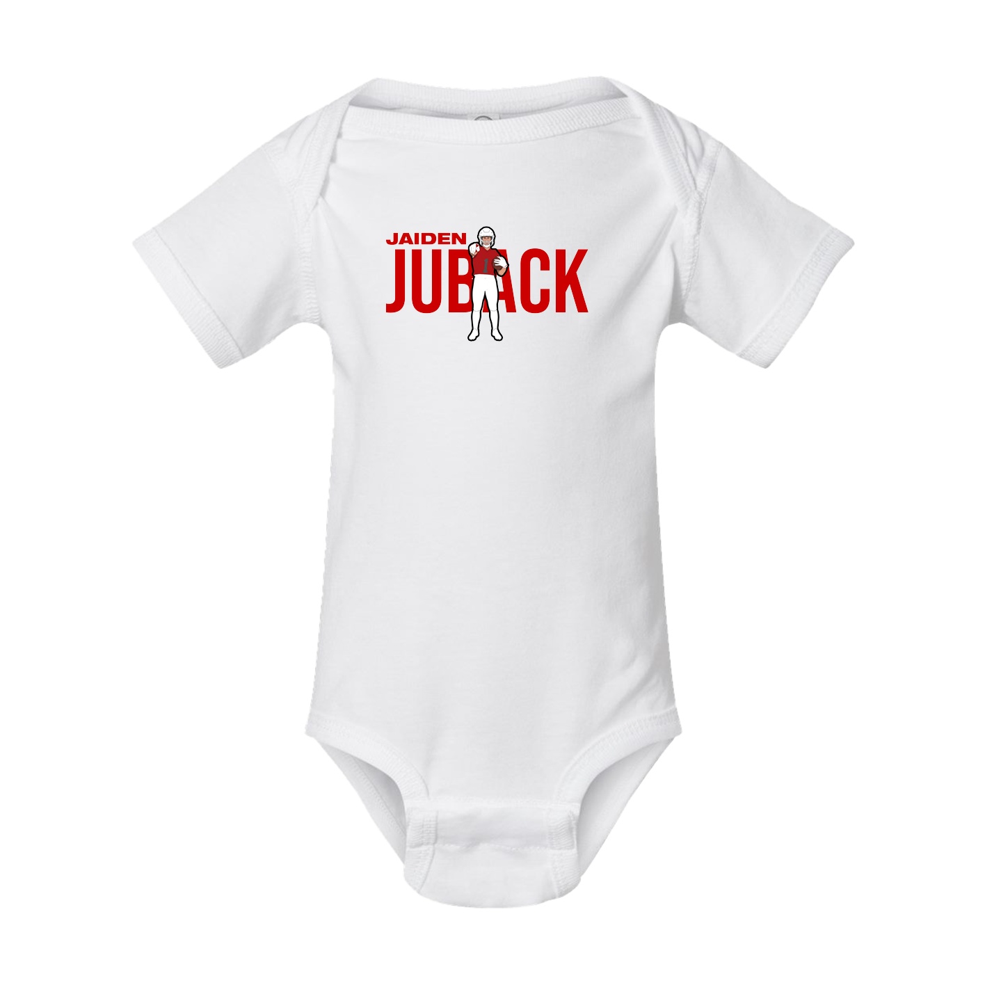 Baby Onesie — Player Name in White