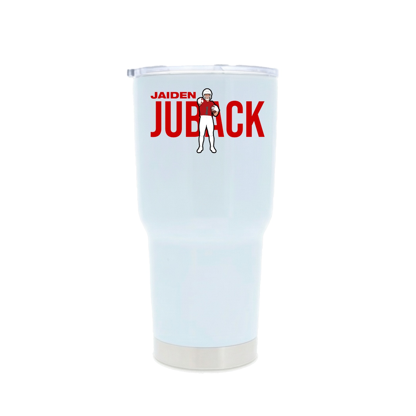 30oz Stainless Steel Tumbler — Player Name in White