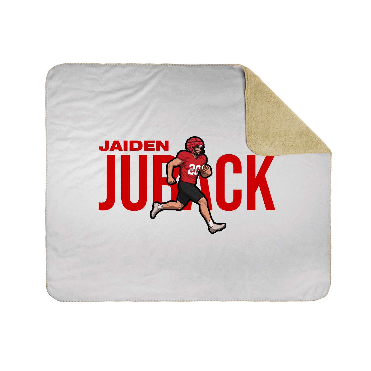 Throw Blanket — Player Name in White