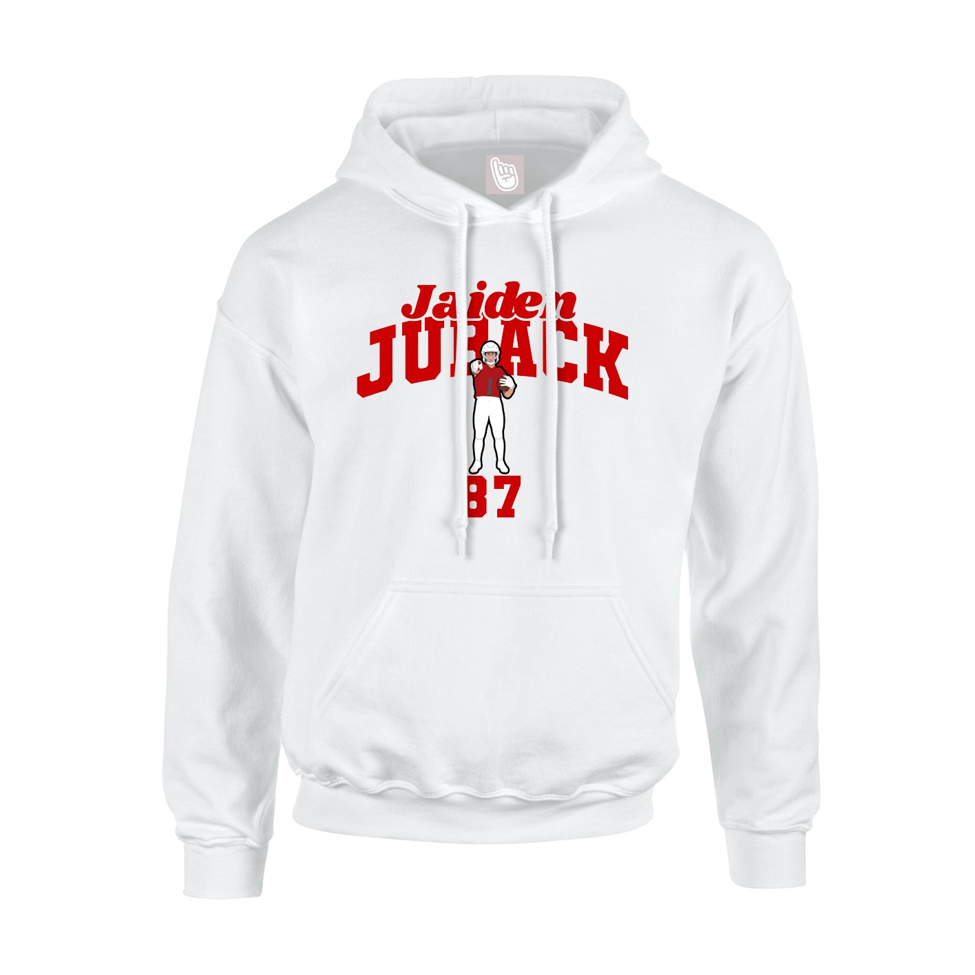 Hoodie — Signature Arch in White