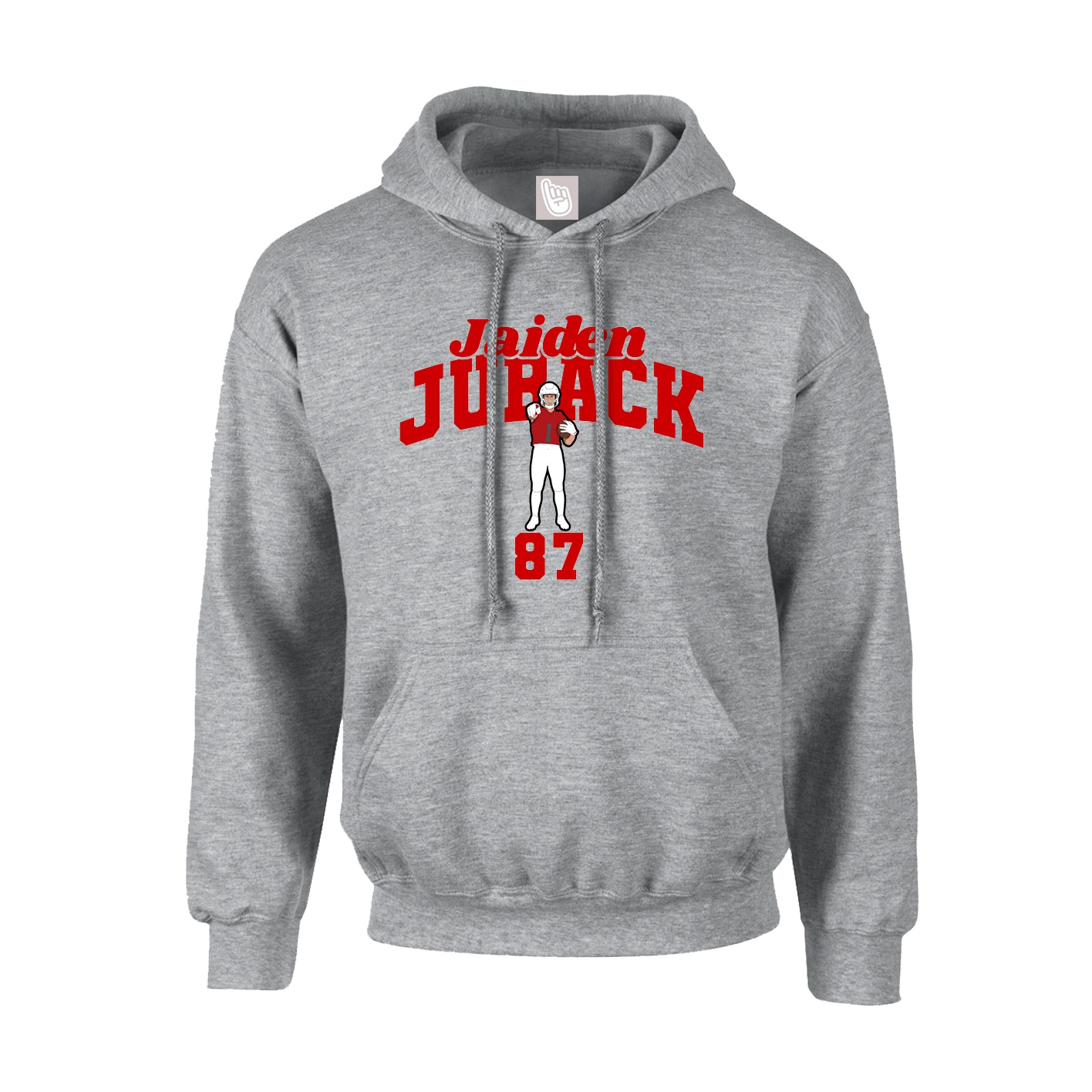 Youth Hoodie — Signature Arch in Grey