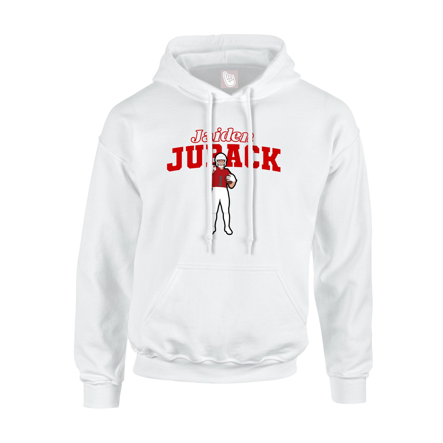 Hoodie — Name Arch in White