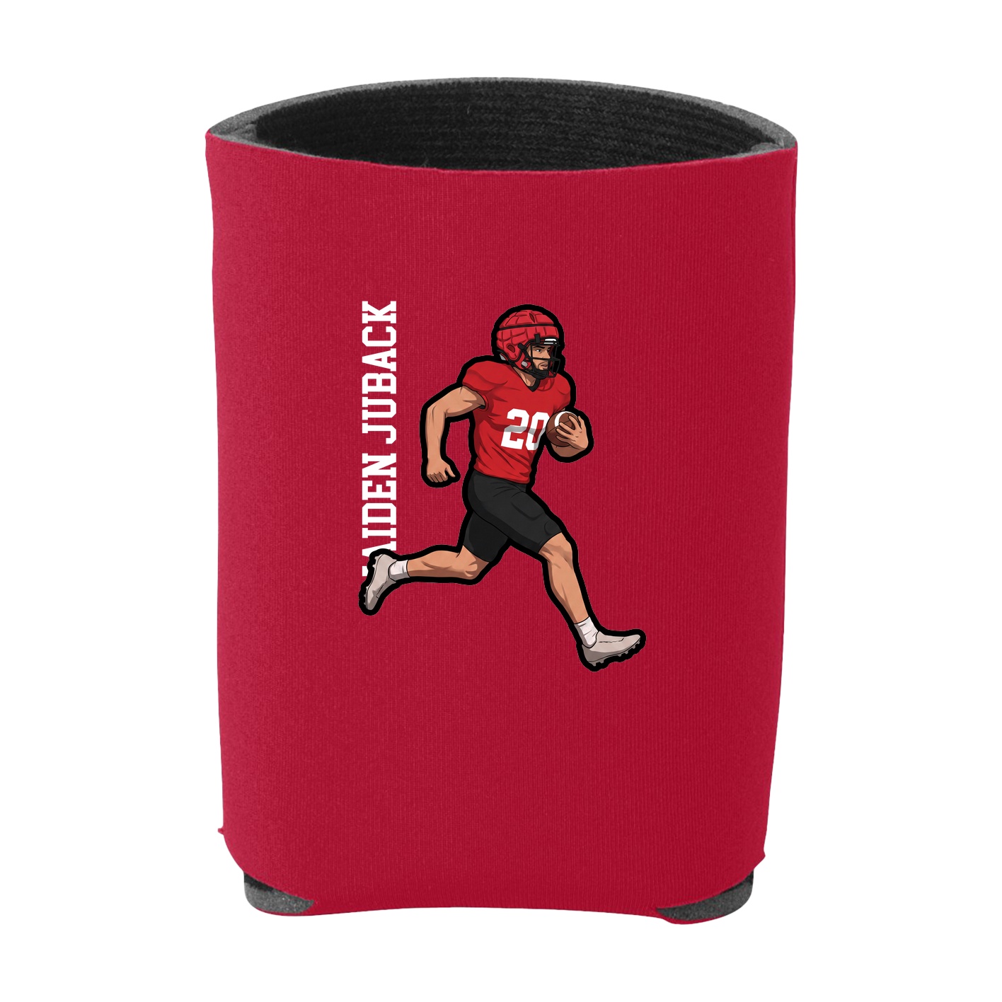 Can Holder — Name Vertical in Red