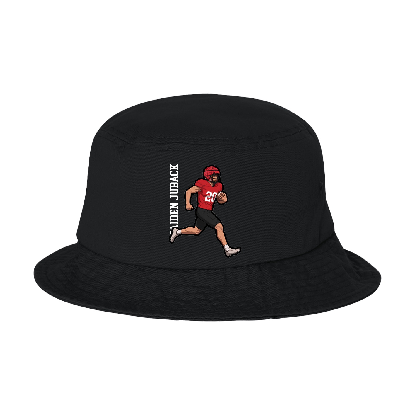 Bucket Cap — Name Vertical in Black