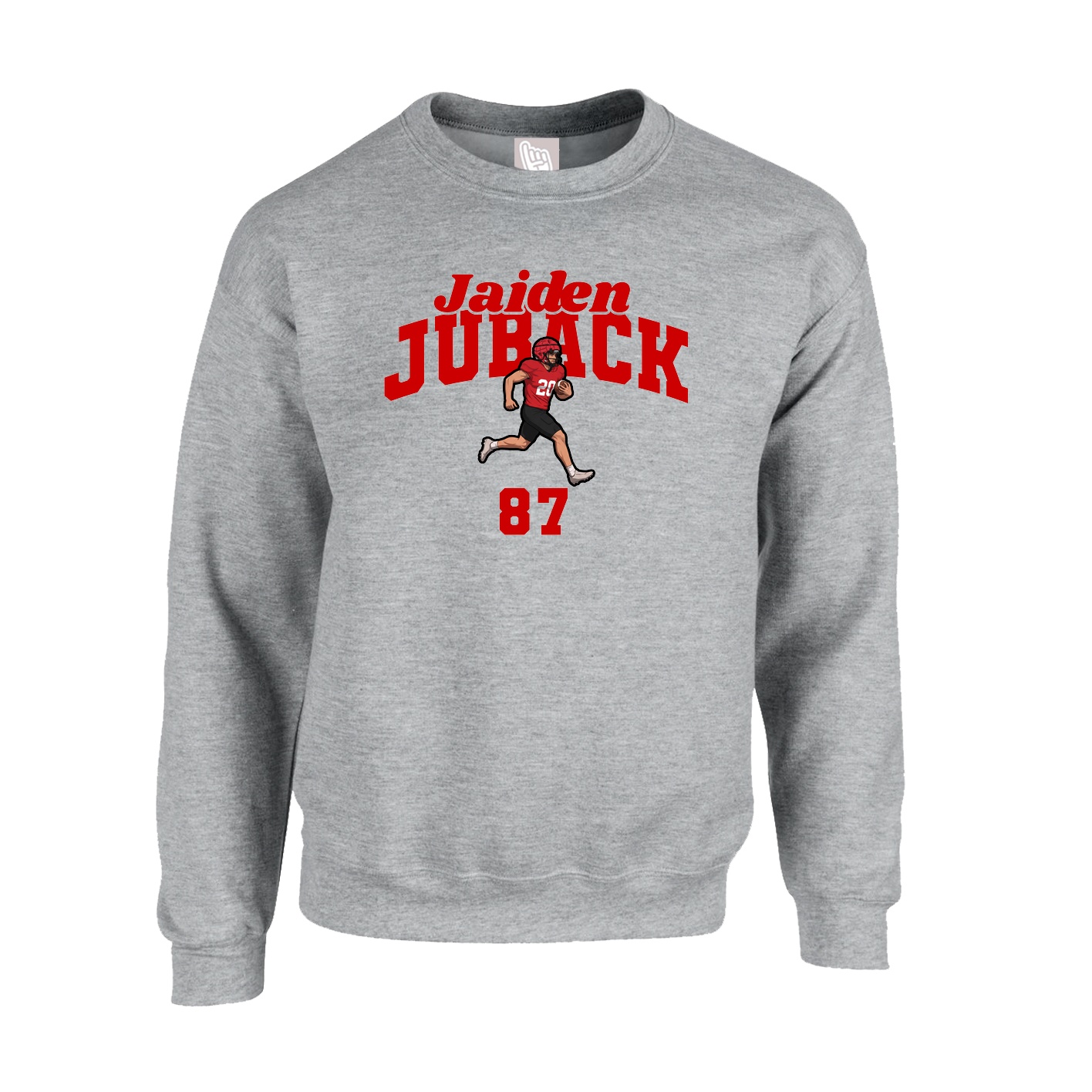 Fleece Crew — Signature Arch in Grey
