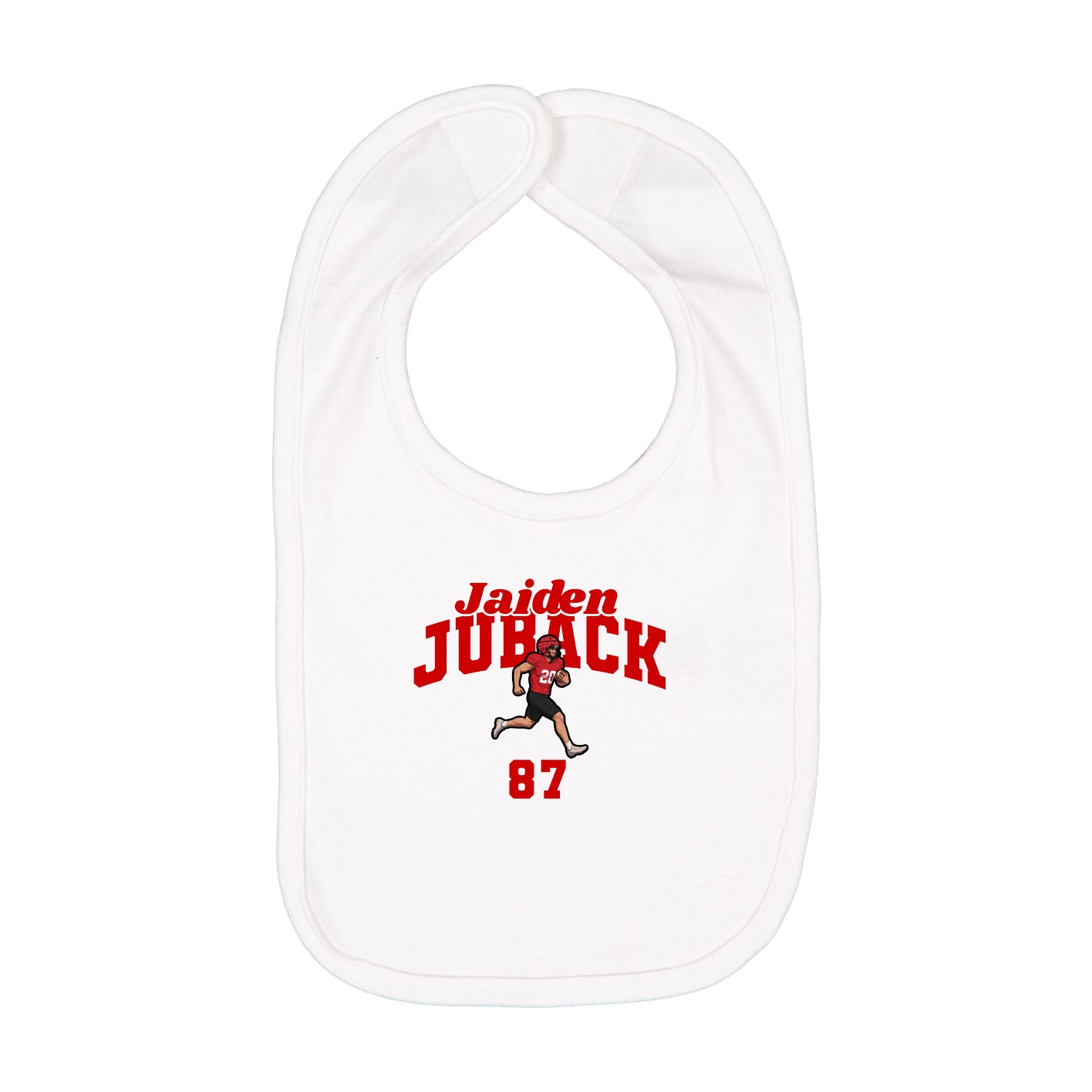Infant Bib — Signature Arch in White