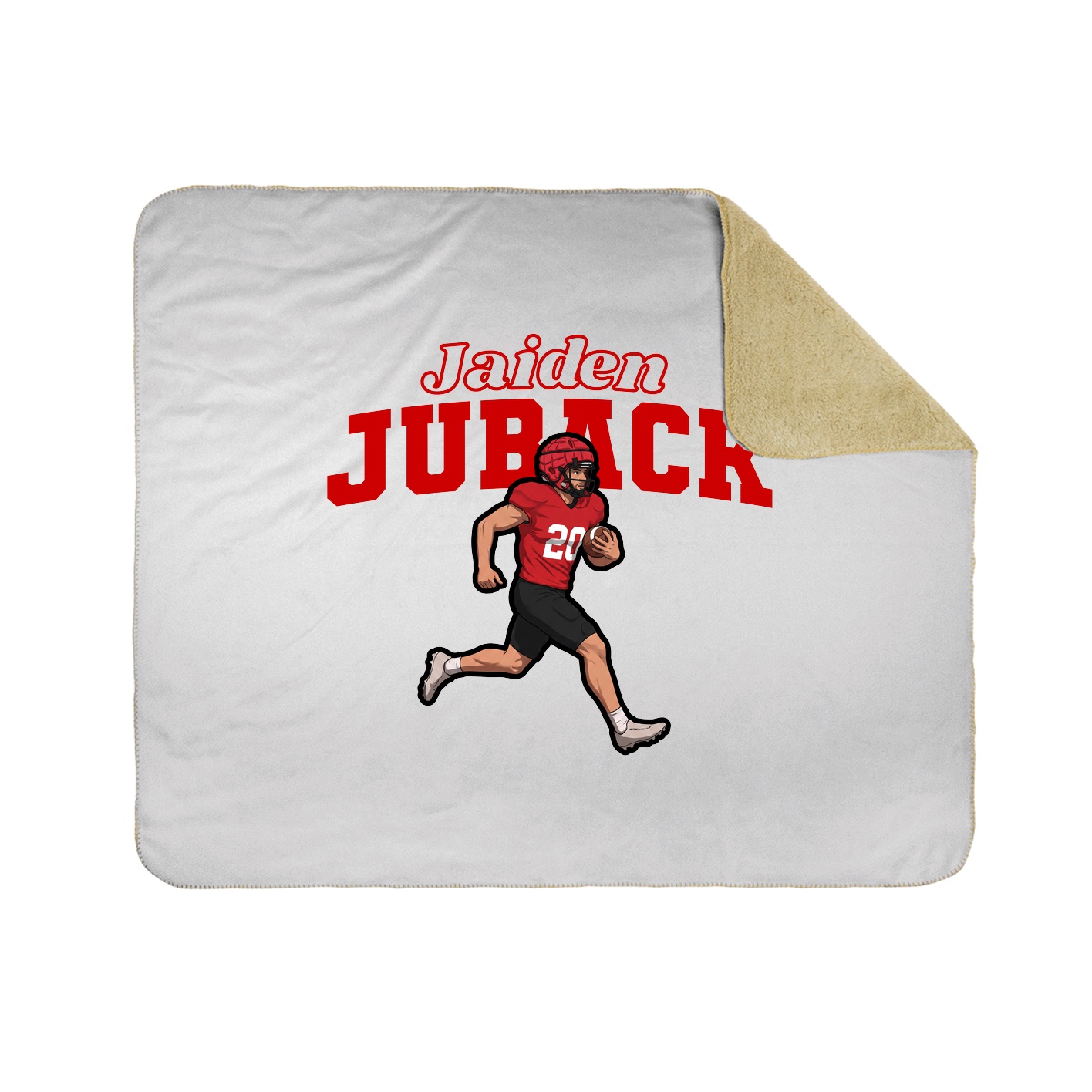 Throw Blanket — Name Arch in White