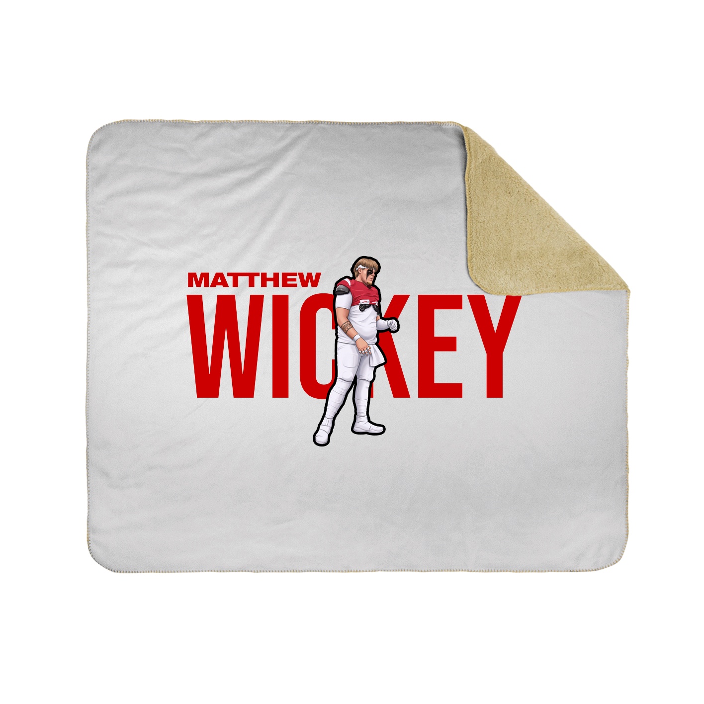 Throw Blanket — Player Name in White