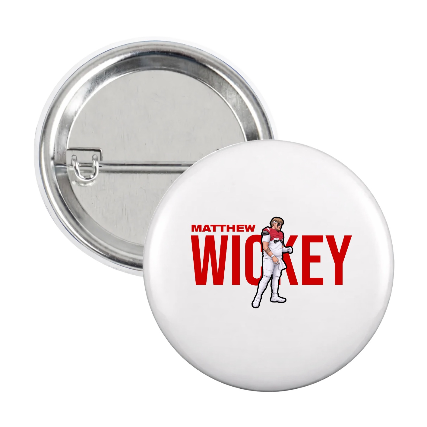 Game Day Button — Player Name in White