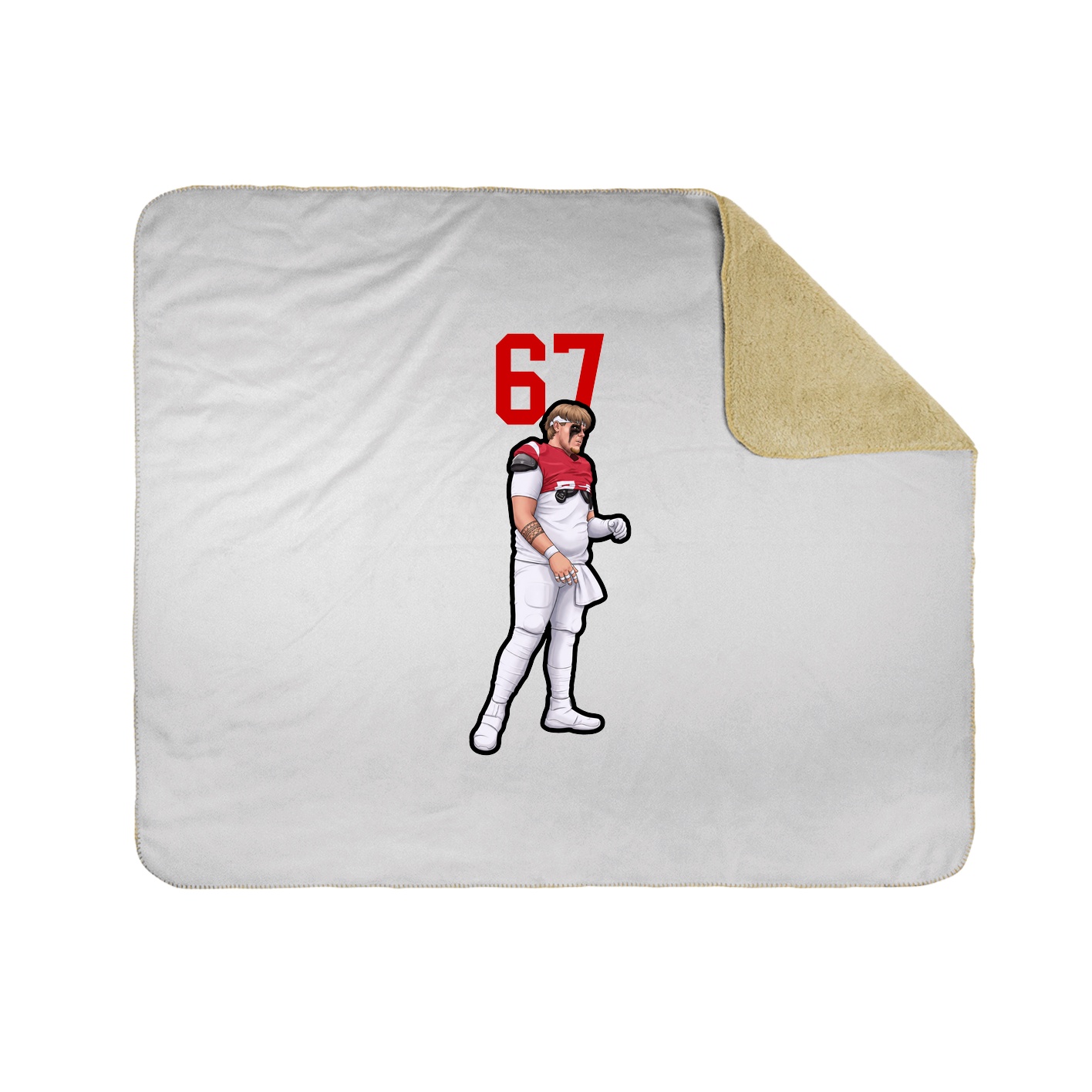 Throw Blanket — Number Top in White