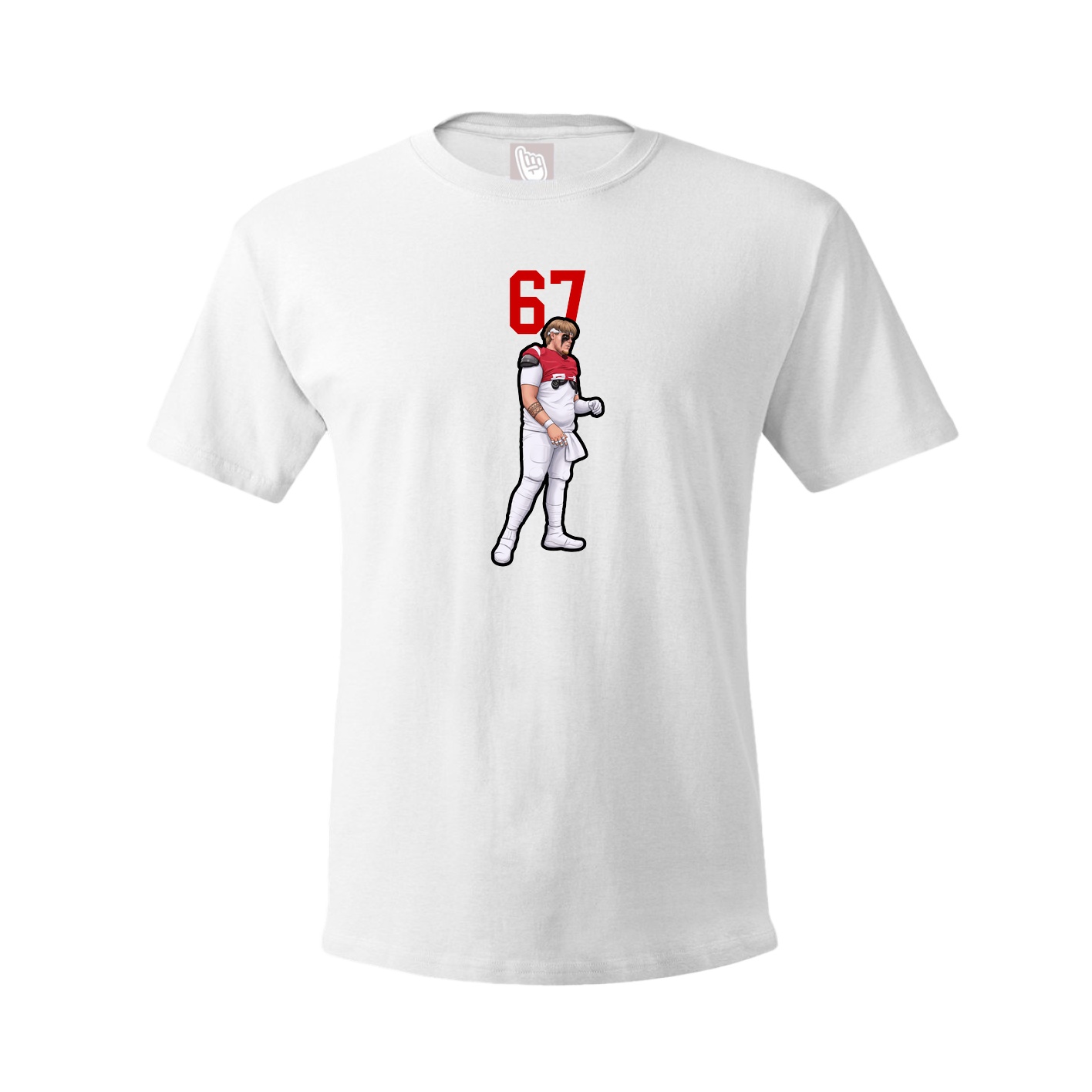 Youth Tee — Number Top in White
