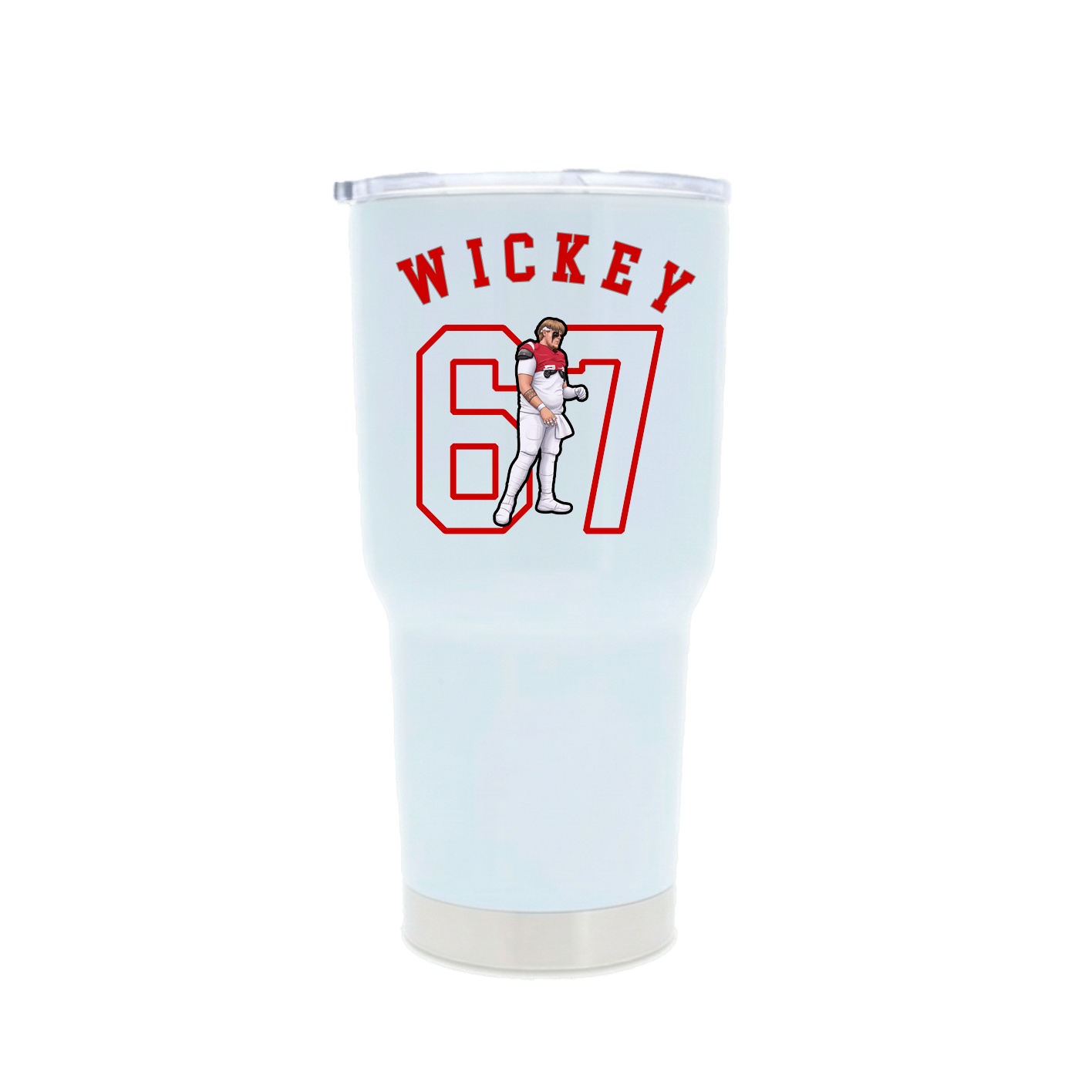 30oz Stainless Steel Tumbler — Shirsey Arch in White