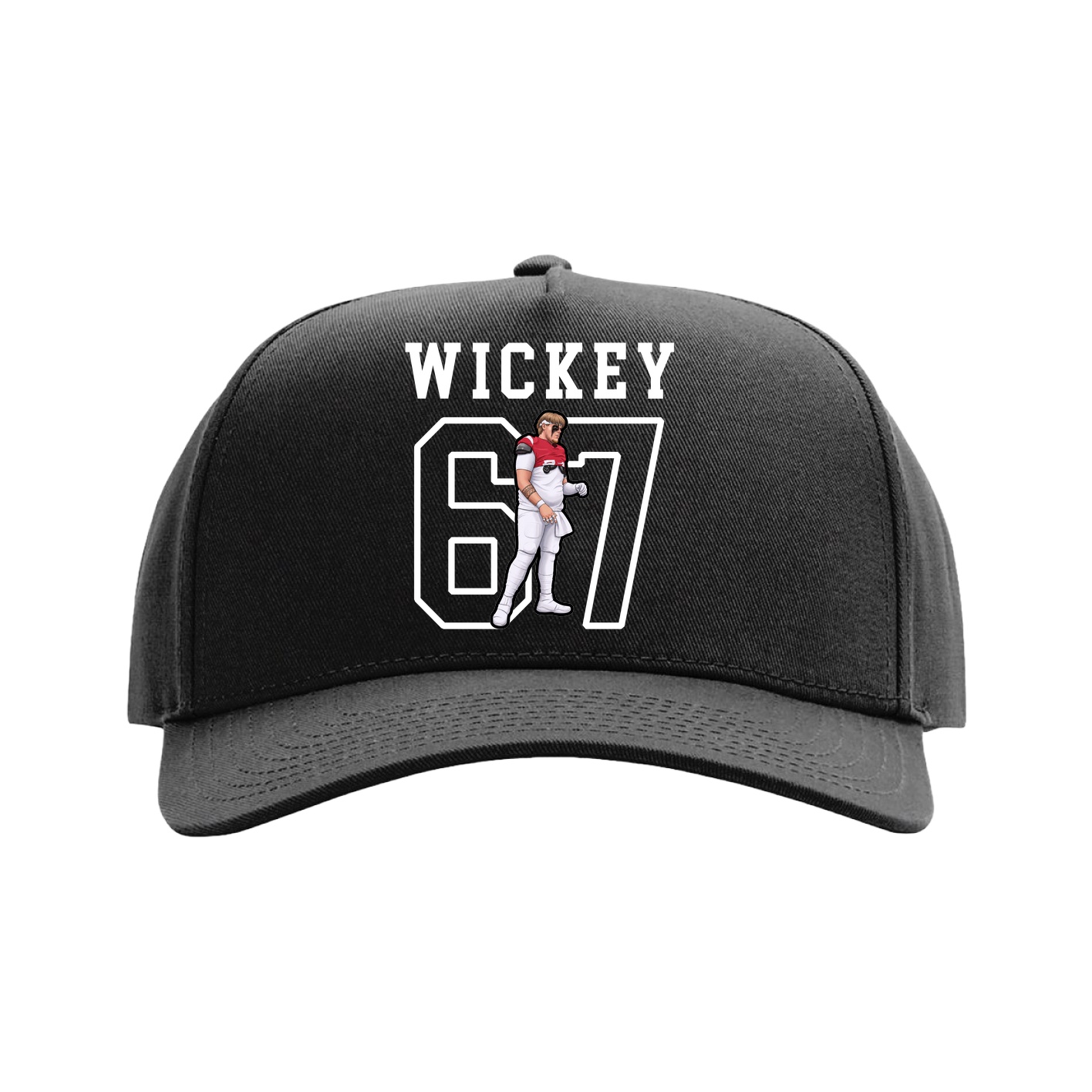 Full Fabric Five-Panel Champ Cap — Shirsey in Black