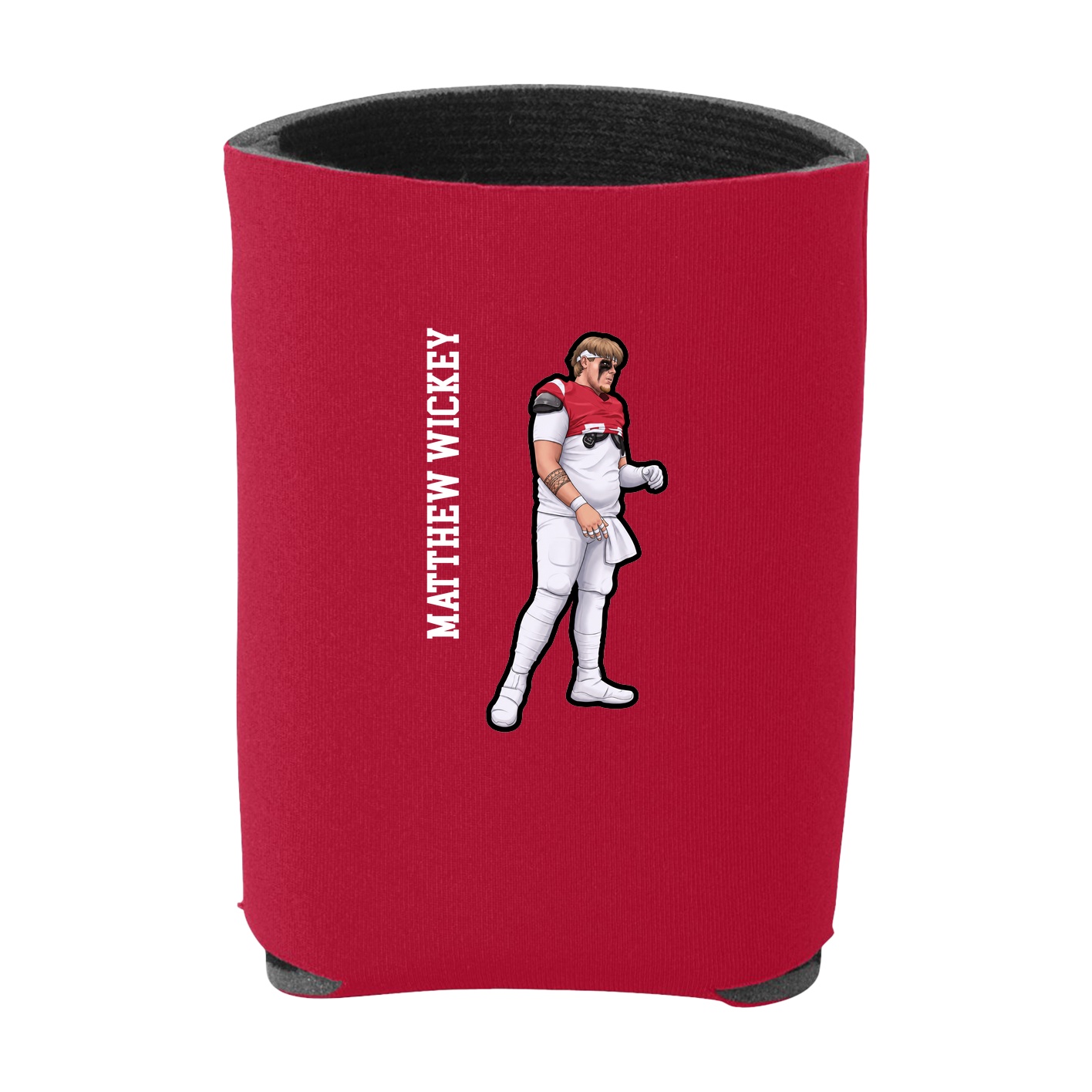 Can Holder — Name Vertical in Red