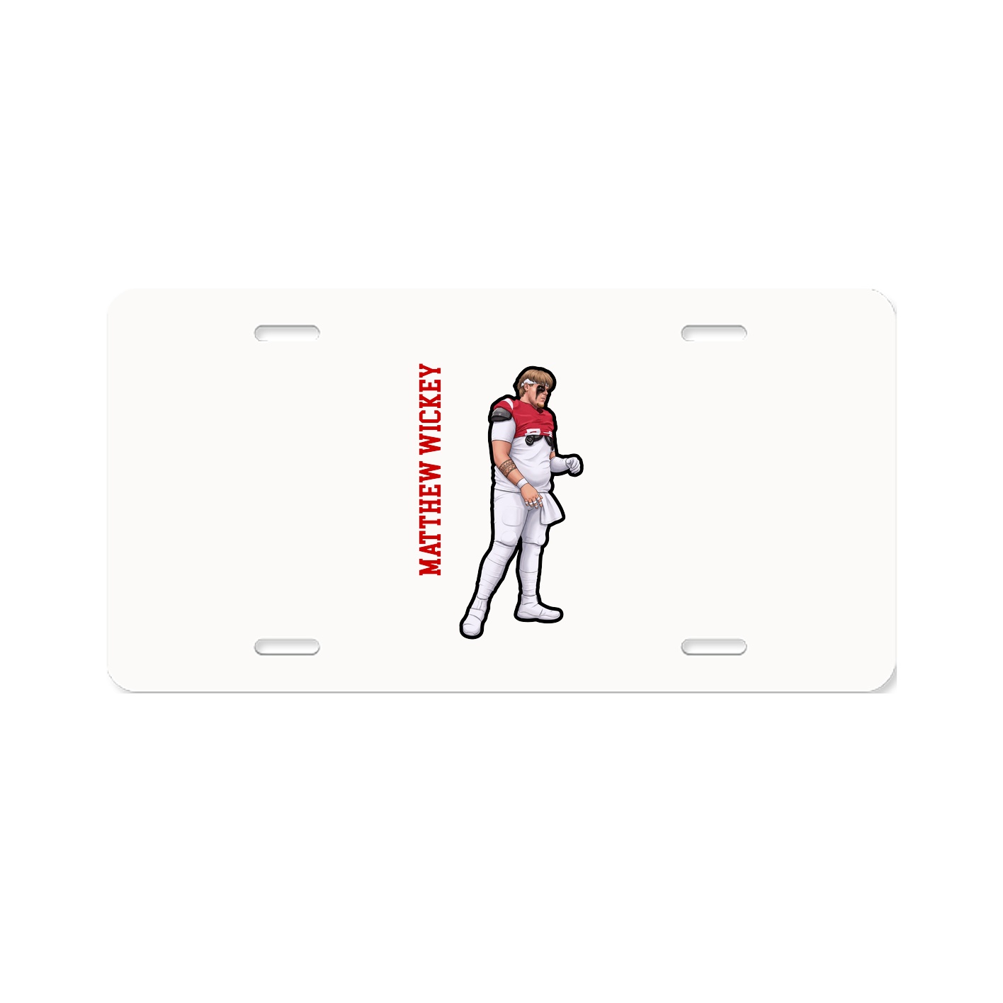 License Plate — Name Vertical in Classic