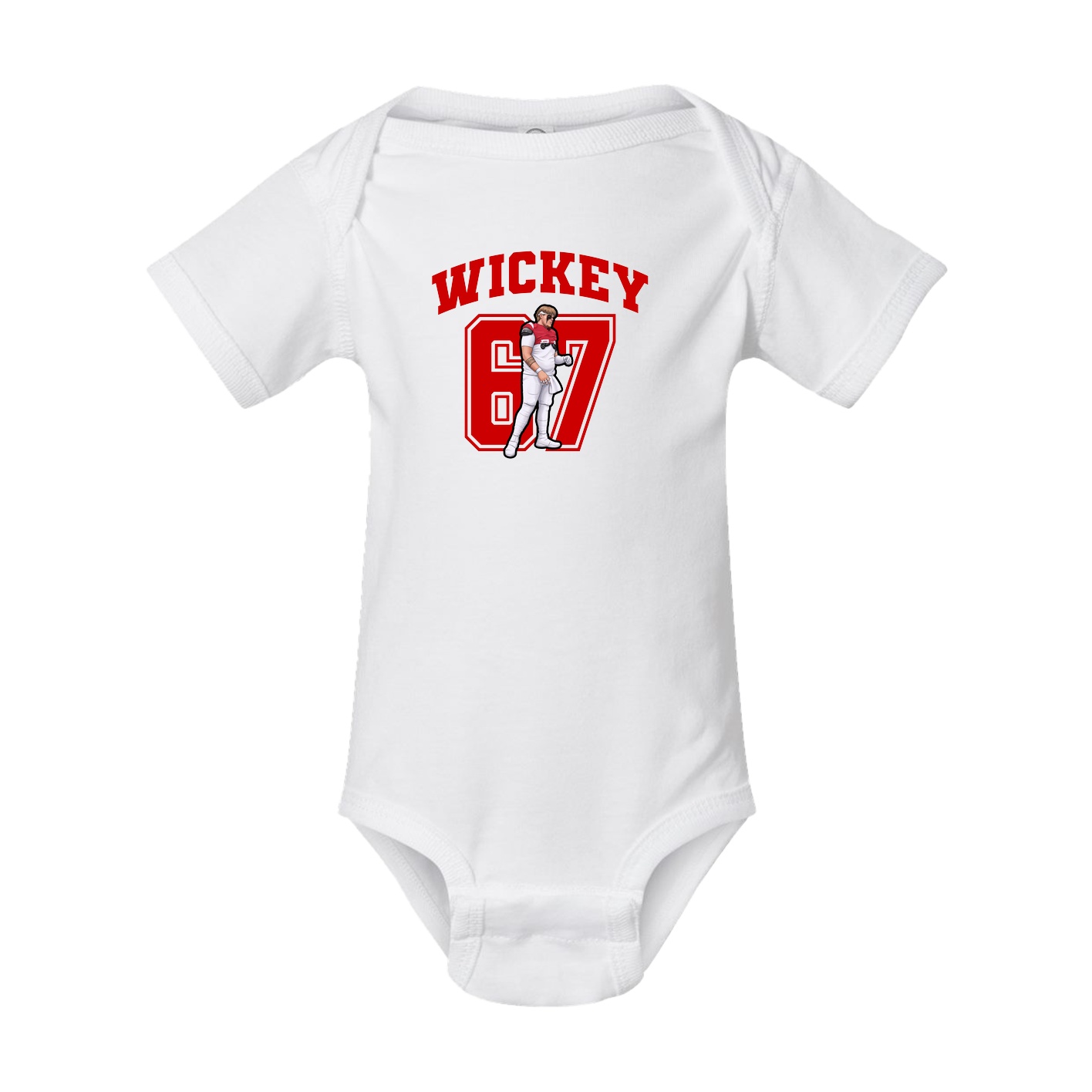 Baby Onesie — Number in White