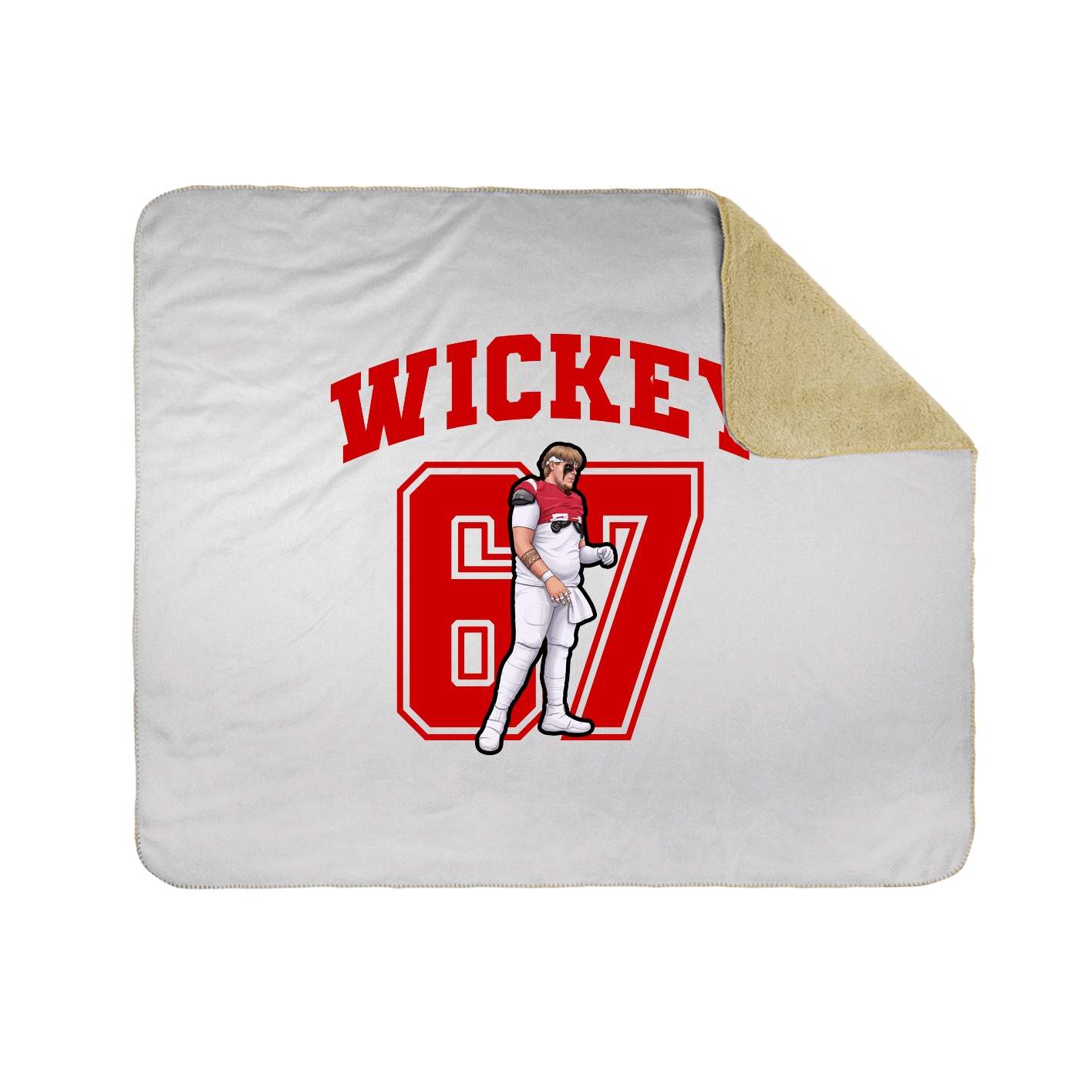 Throw Blanket — Number in White