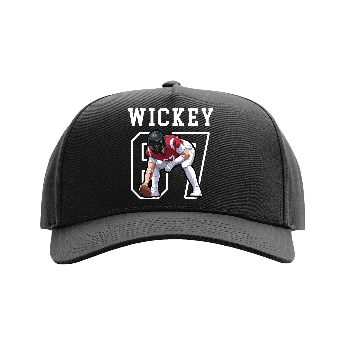 Full Fabric Five-Panel Champ Cap — Shirsey in Black