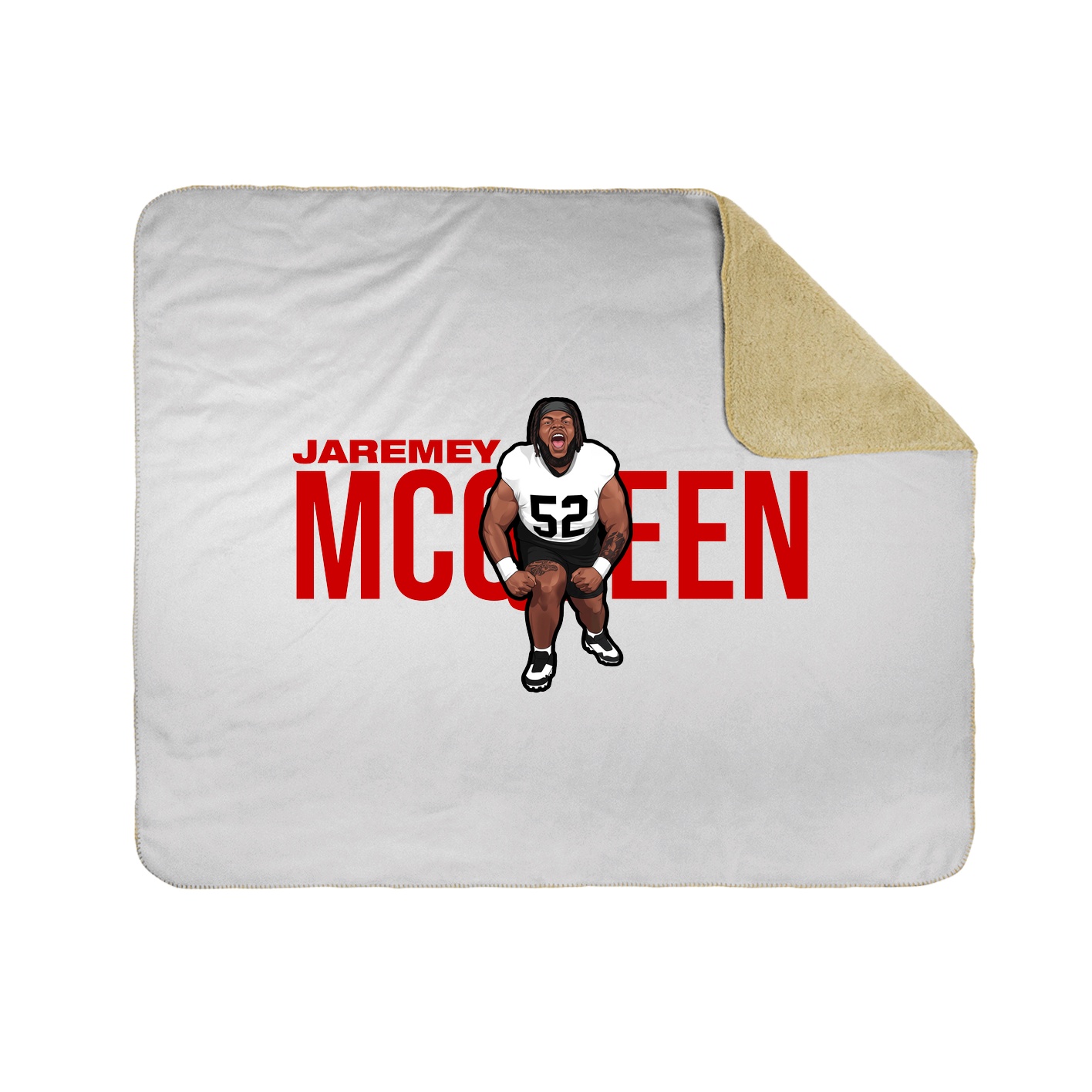 Throw Blanket — Player Name in White