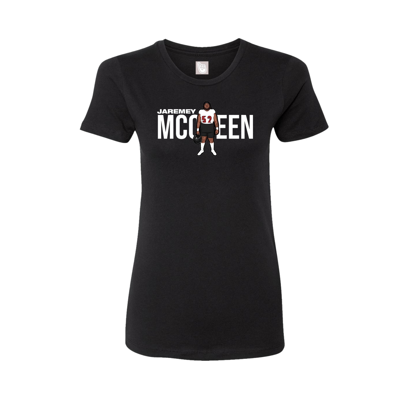 Fitted Women's Tee — Player Name in Black