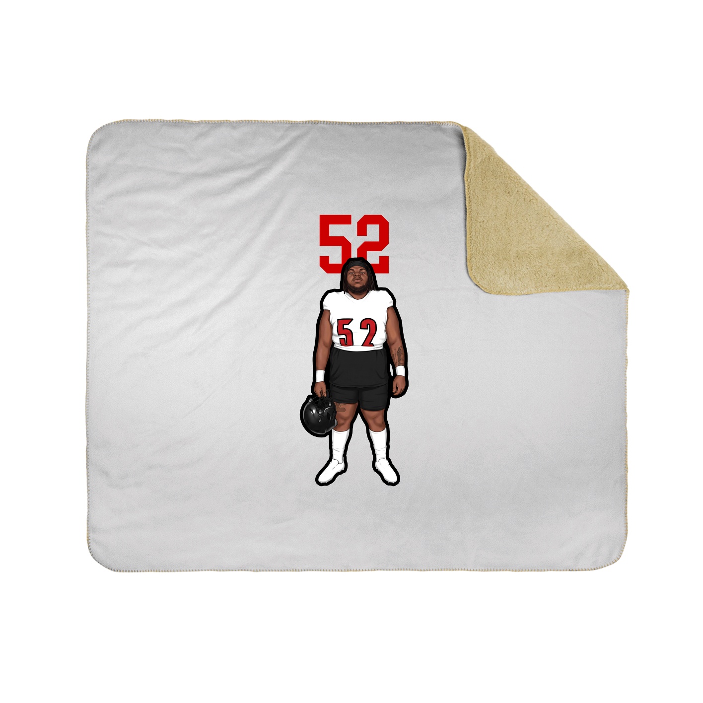 Throw Blanket — Number Top in White