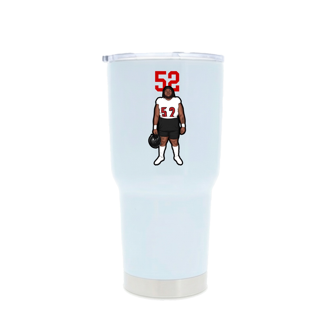 30oz Stainless Steel Tumbler — Number Top in White