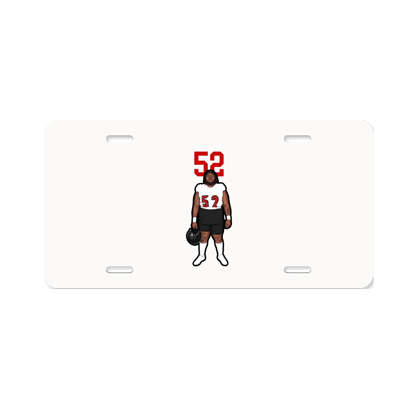 License Plate — Number Top in Classic