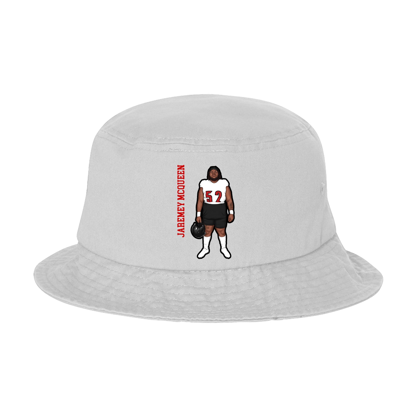 Bucket Cap — Name Vertical in White