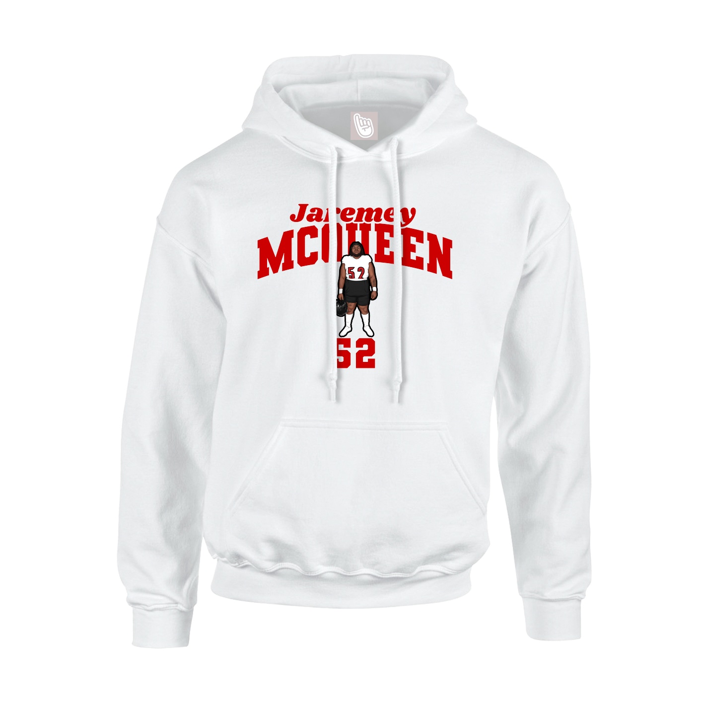 Youth Hoodie — Signature Arch in White