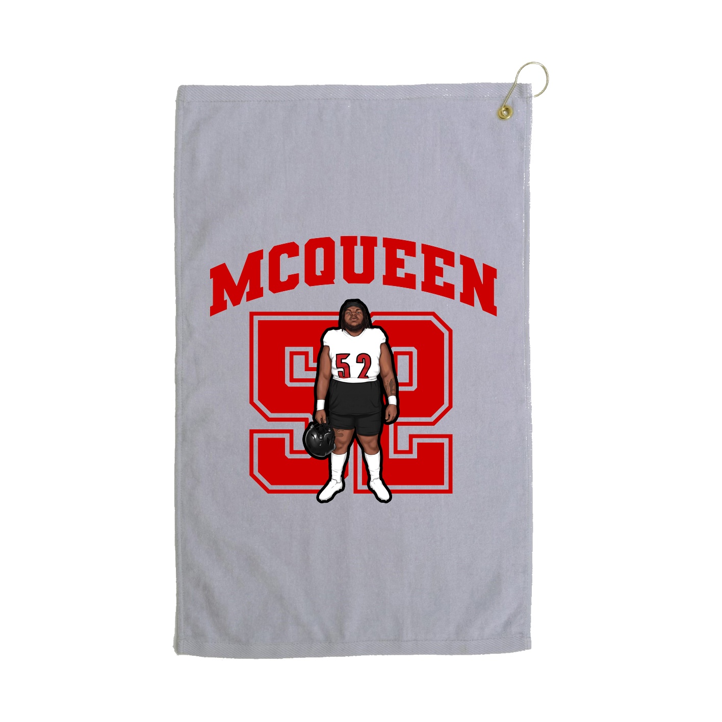 Golf Towel — Number in Grey