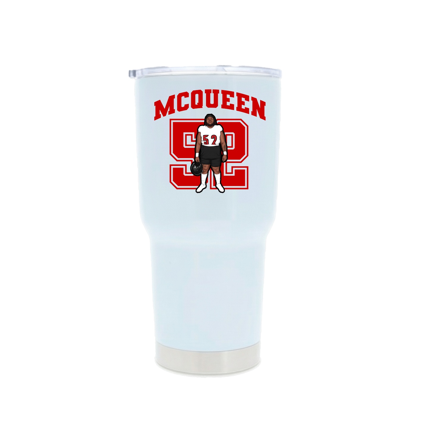 30oz Stainless Steel Tumbler — Number in White