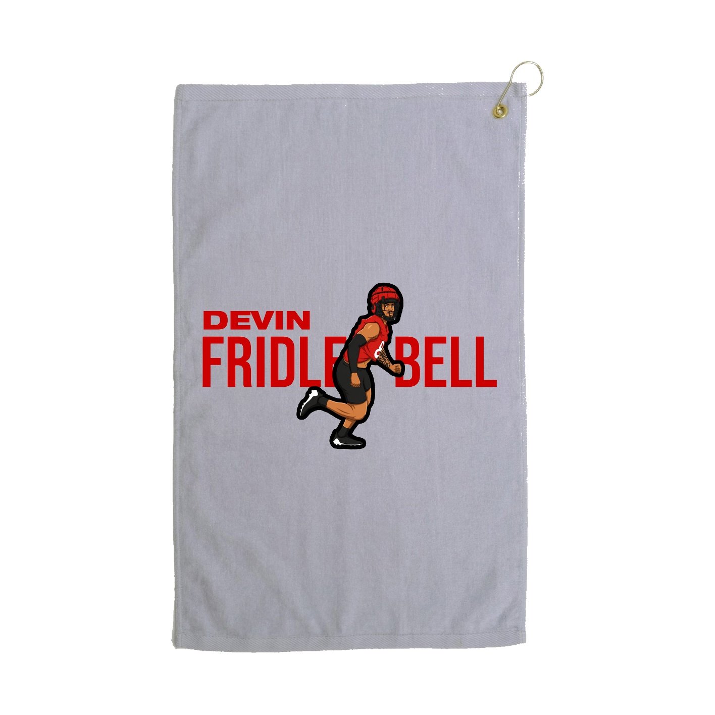 Golf Towel — Player Name in Grey