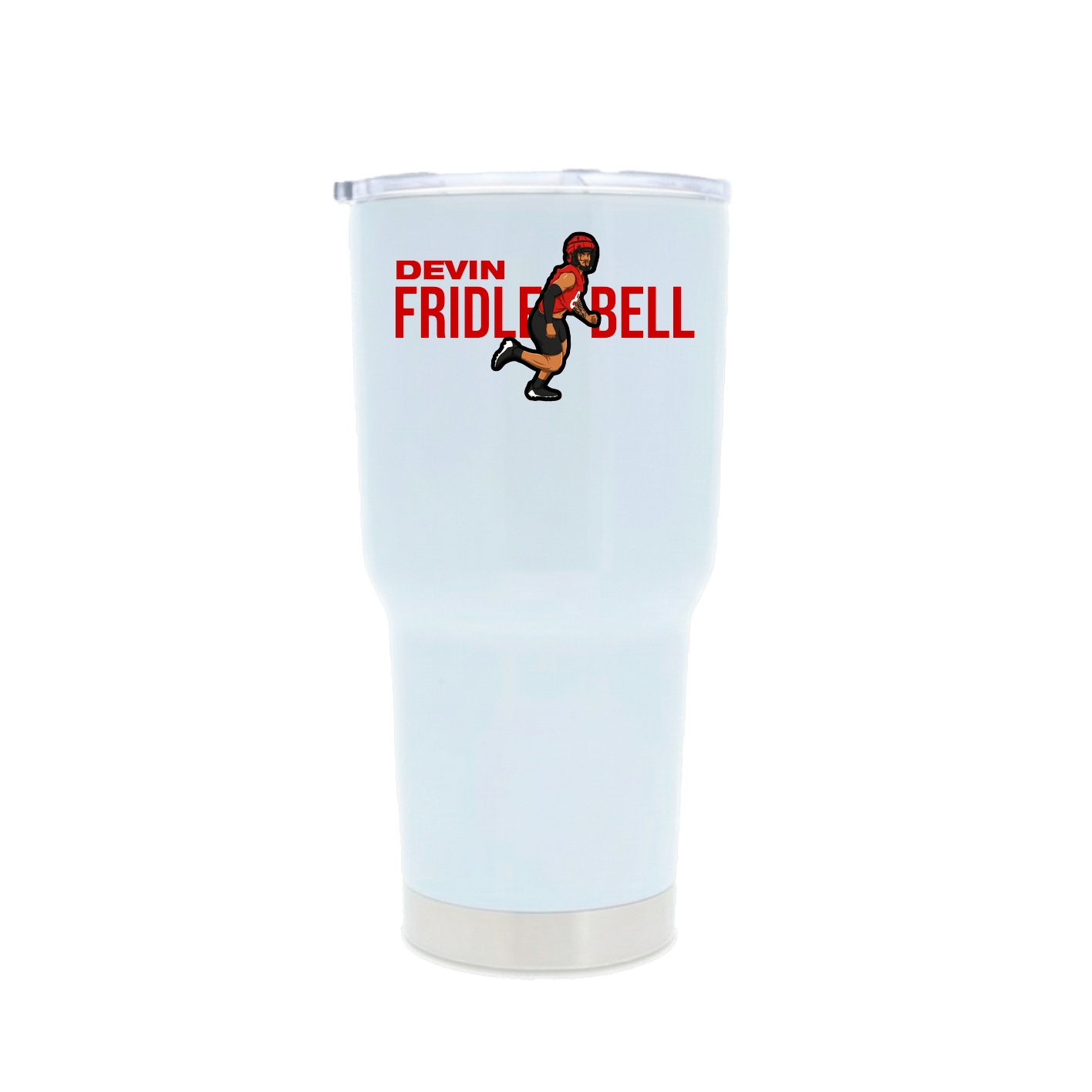 30oz Stainless Steel Tumbler — Player Name in White