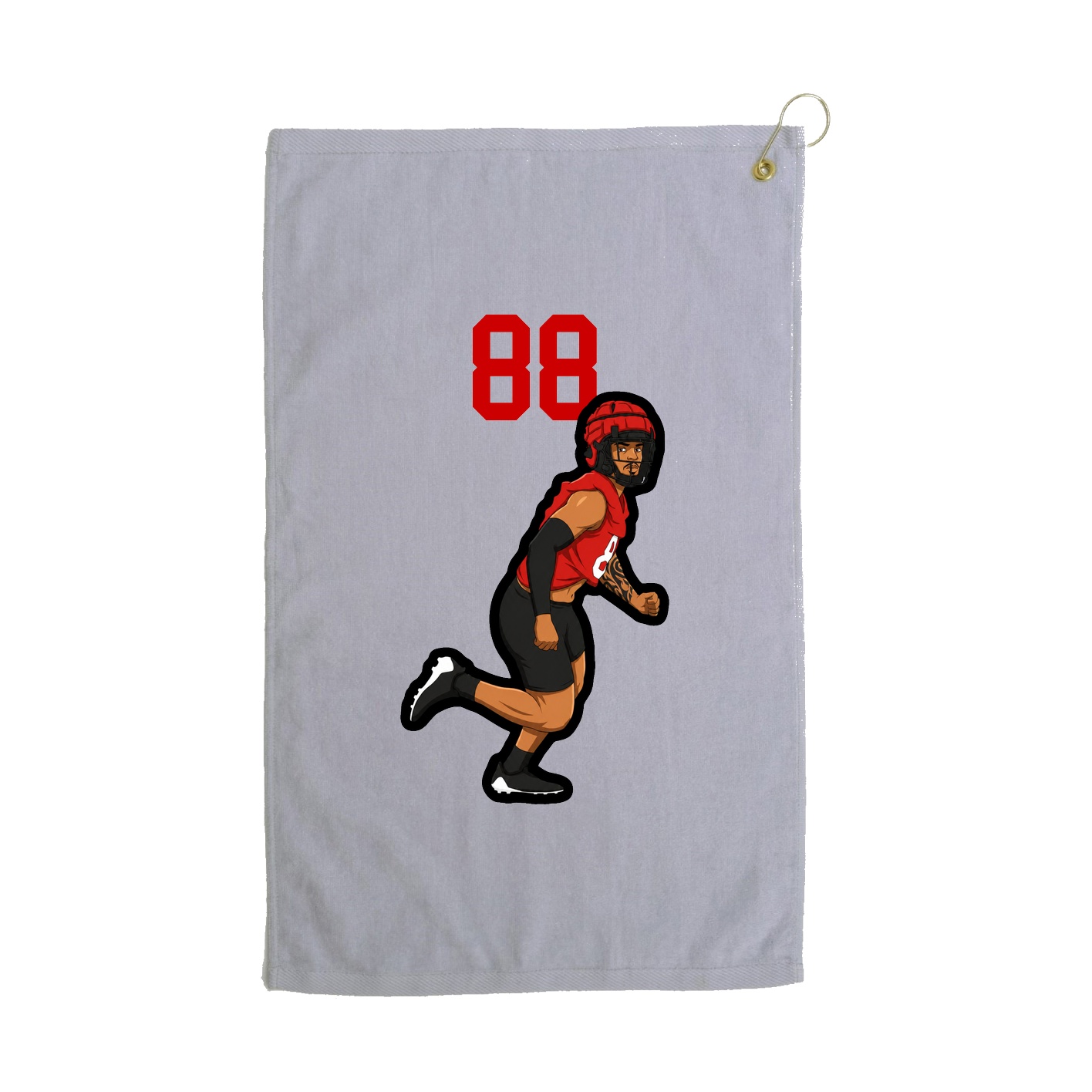 Golf Towel — Number Top in Grey