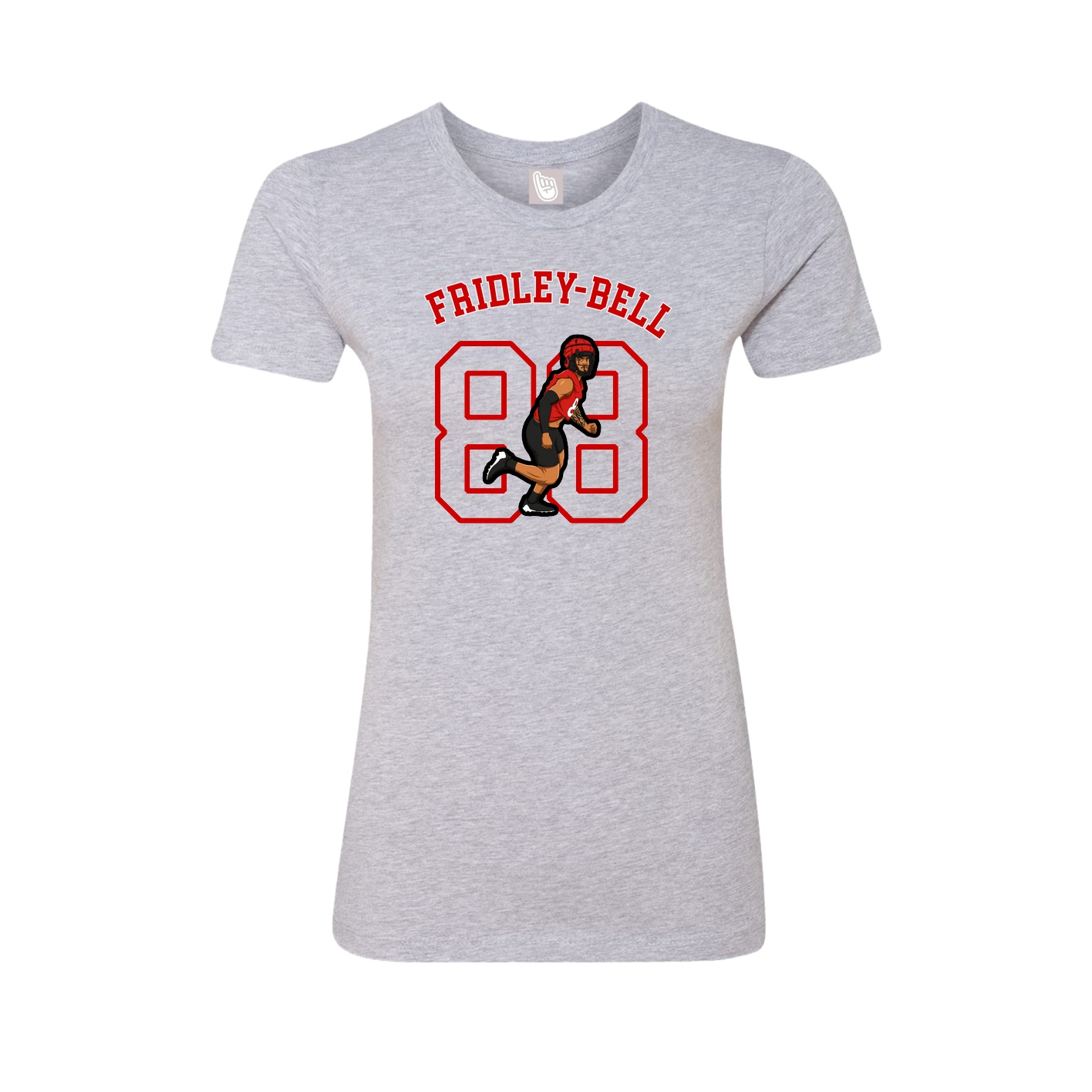 Fitted Women's Tee — Shirsey Arch in Grey