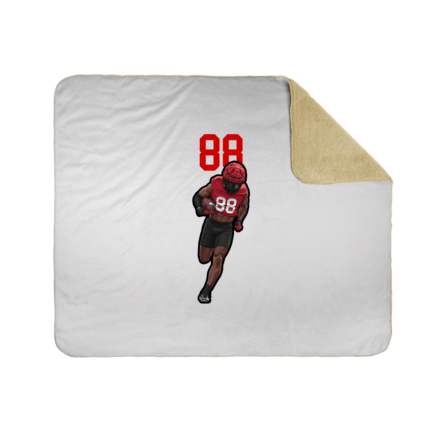 Throw Blanket — Number Top in White