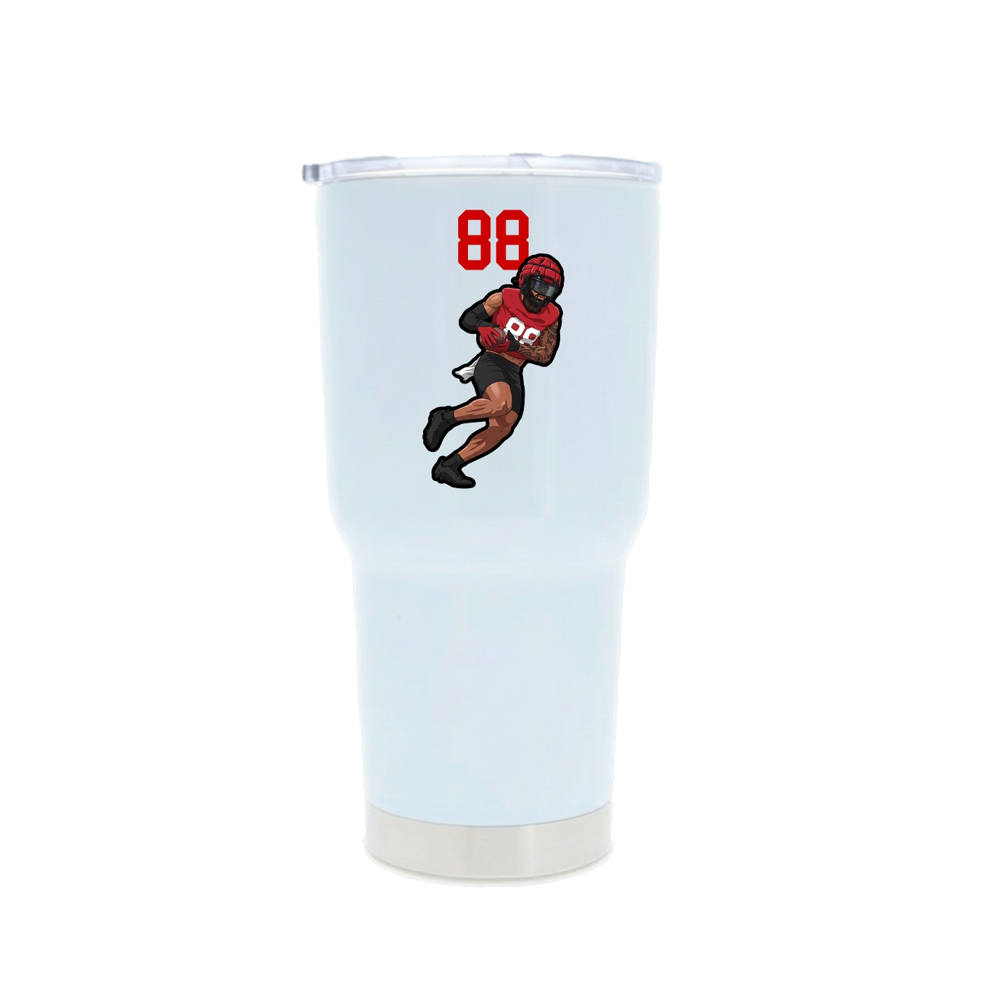 30oz Stainless Steel Tumbler — Number Top in White