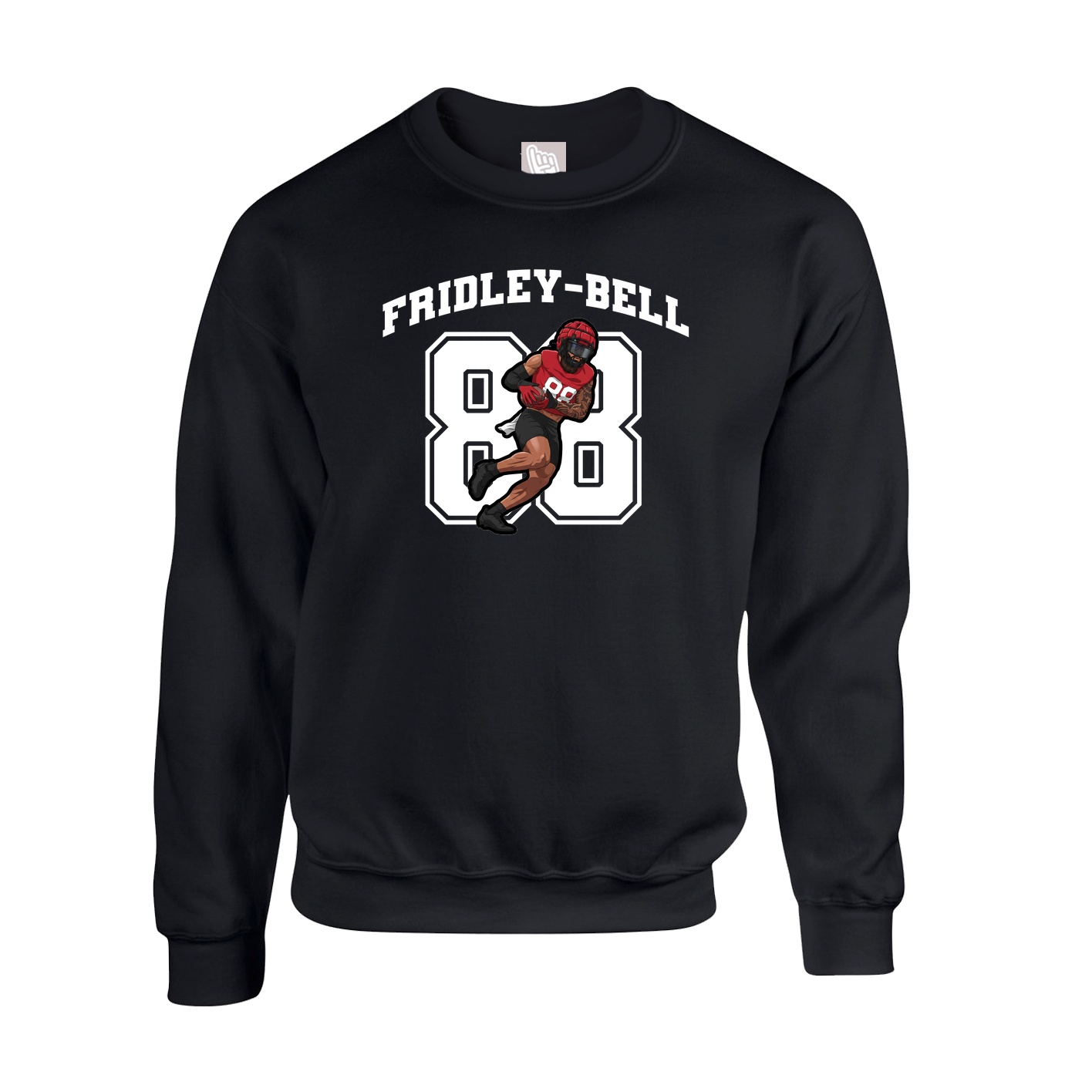 Fleece Crew — Number in Black