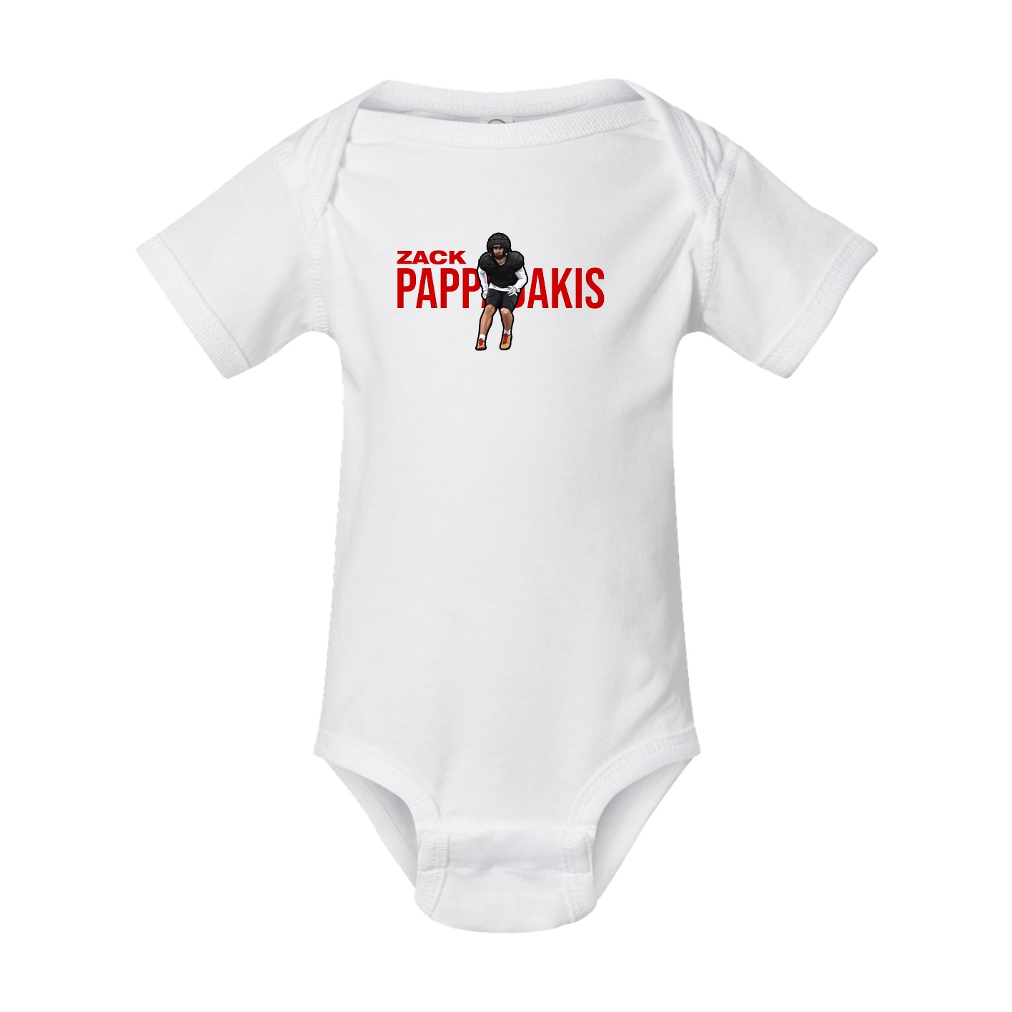 Baby Onesie — Player Name in White