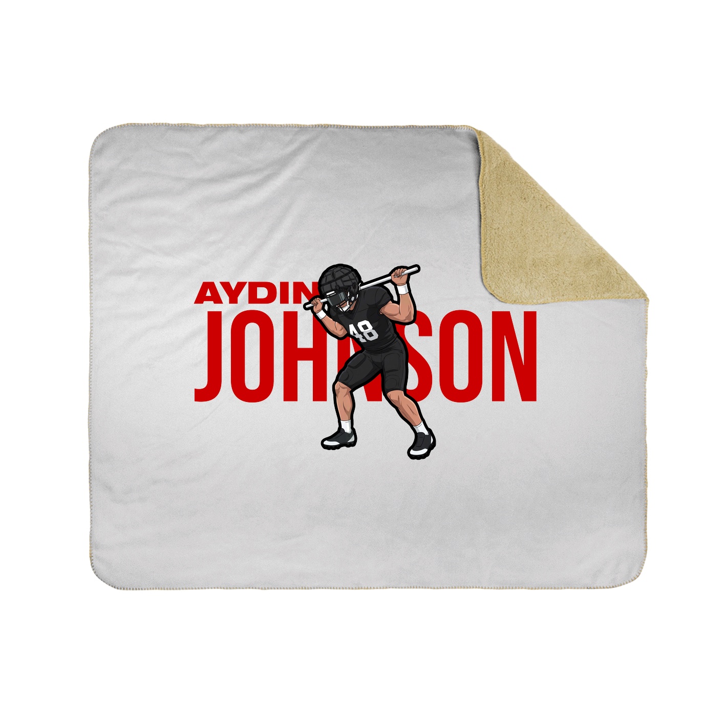 Throw Blanket — Player Name in White