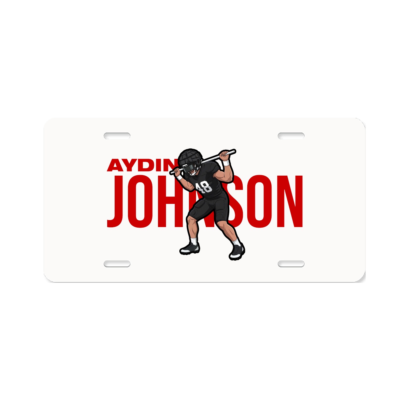 License Plate — Player Name in Classic