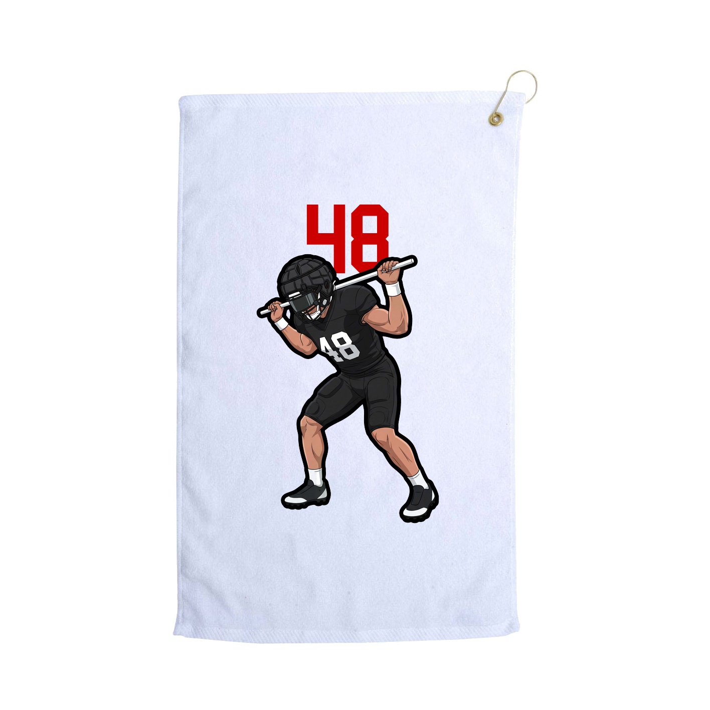 Golf Towel — Number Top in White