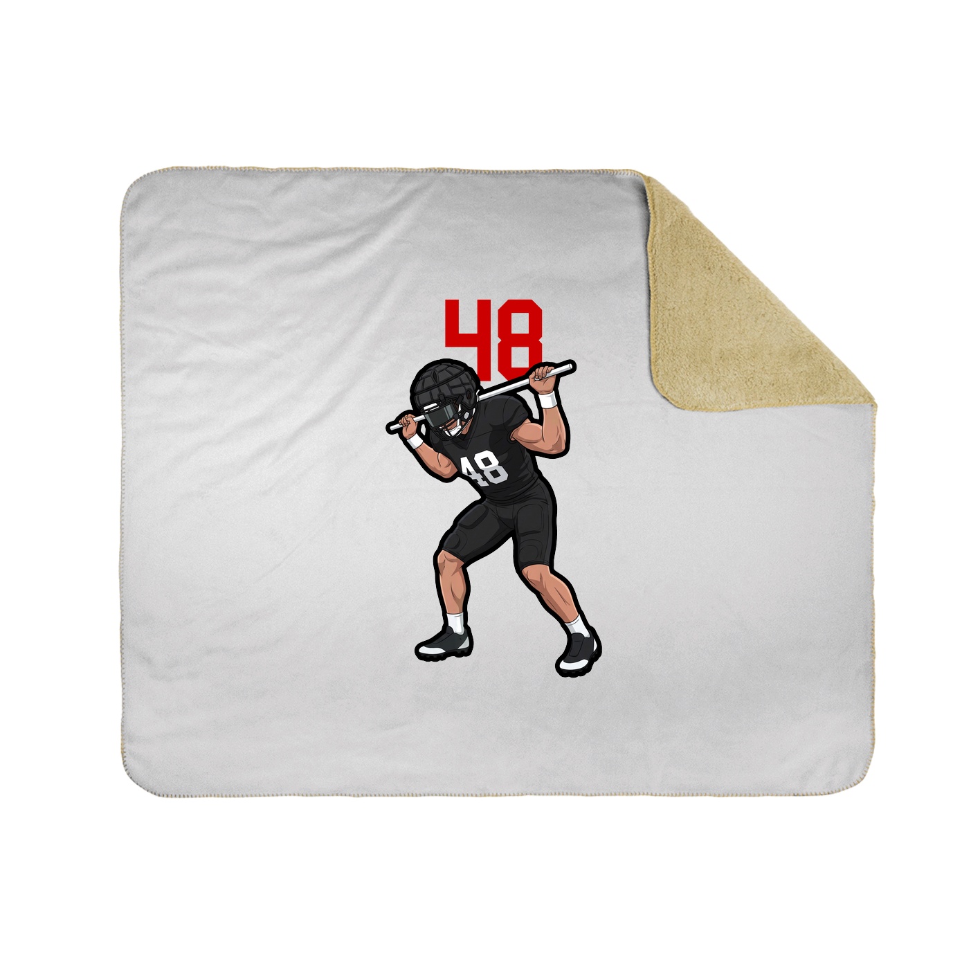 Throw Blanket — Number Top in White
