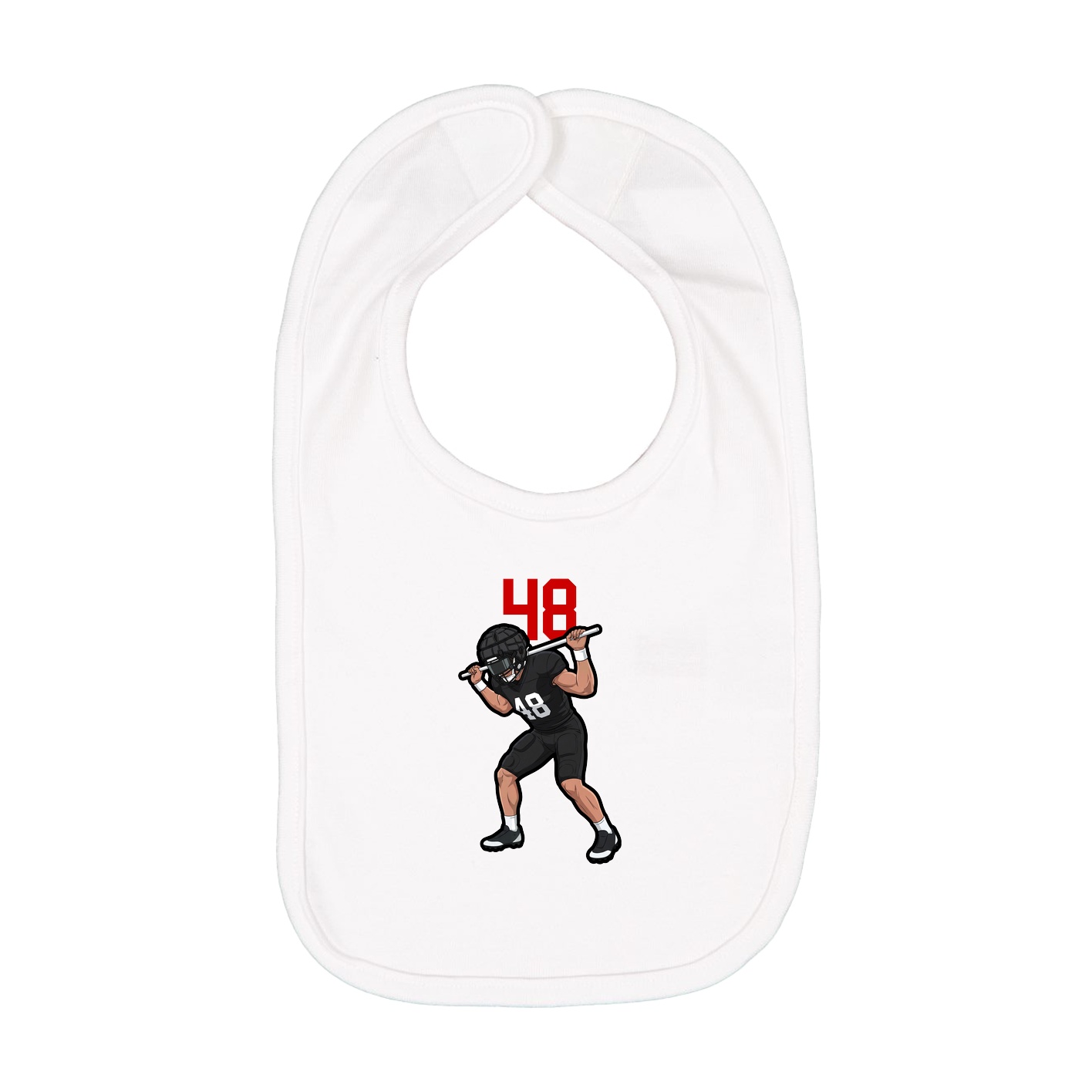 Infant Bib — Number Top in White