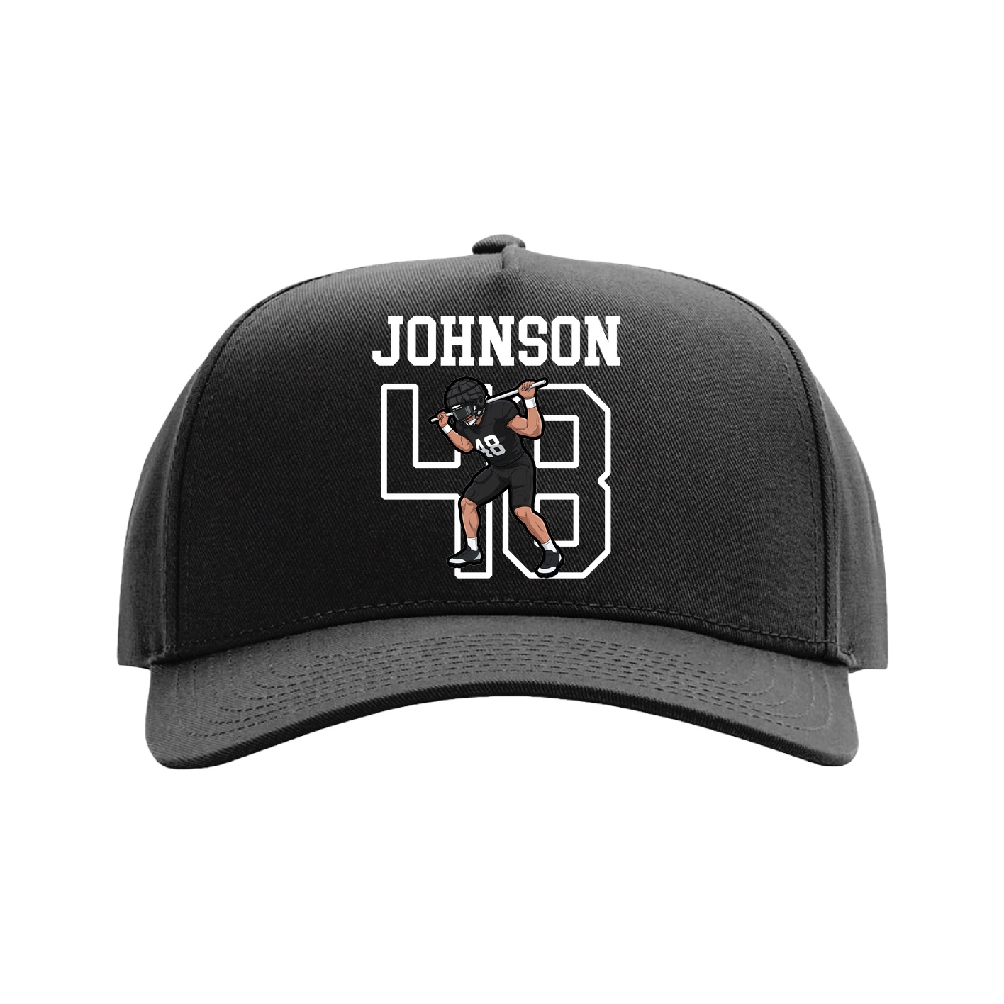 Full Fabric Five-Panel Champ Cap — Shirsey in Black