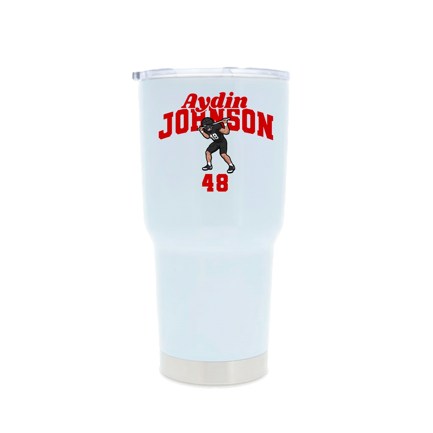 30oz Stainless Steel Tumbler — Signature Arch in White