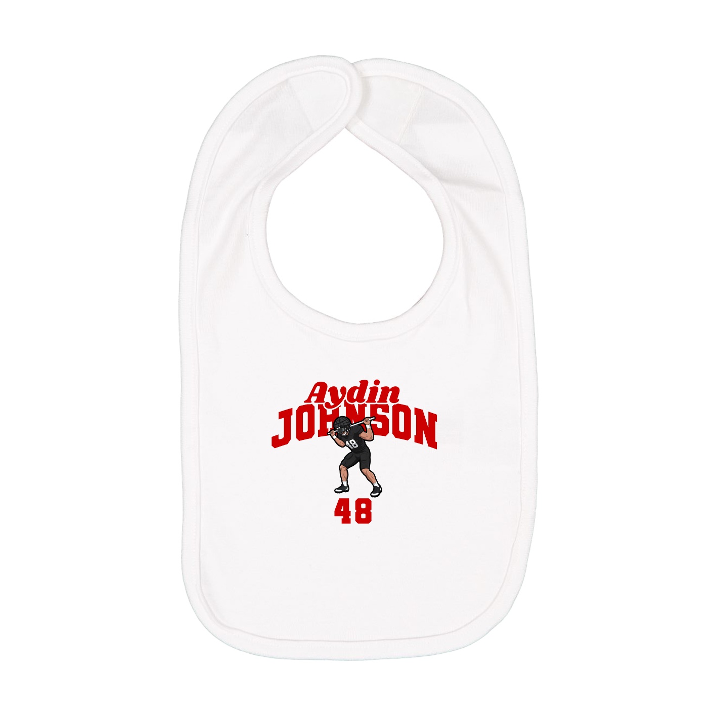 Infant Bib — Signature Arch in White