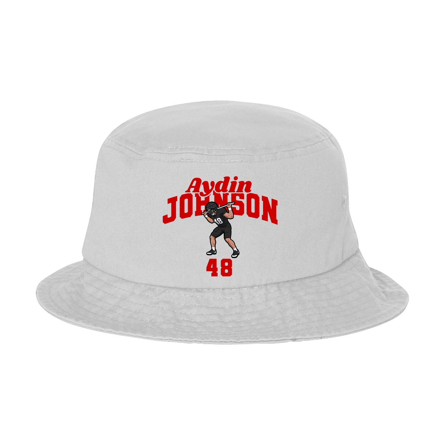 Bucket Cap — Signature Arch in White