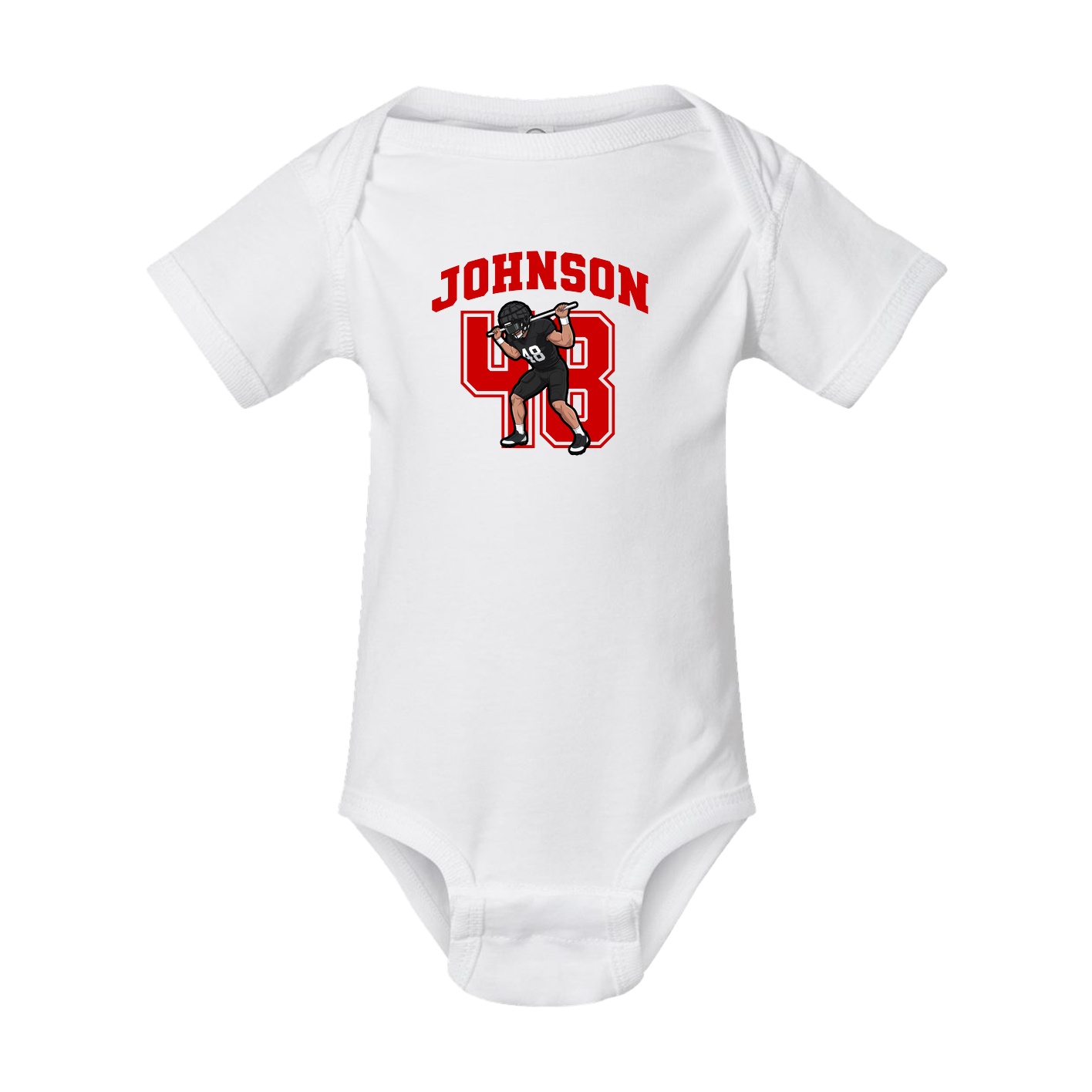 Baby Onesie — Number in White